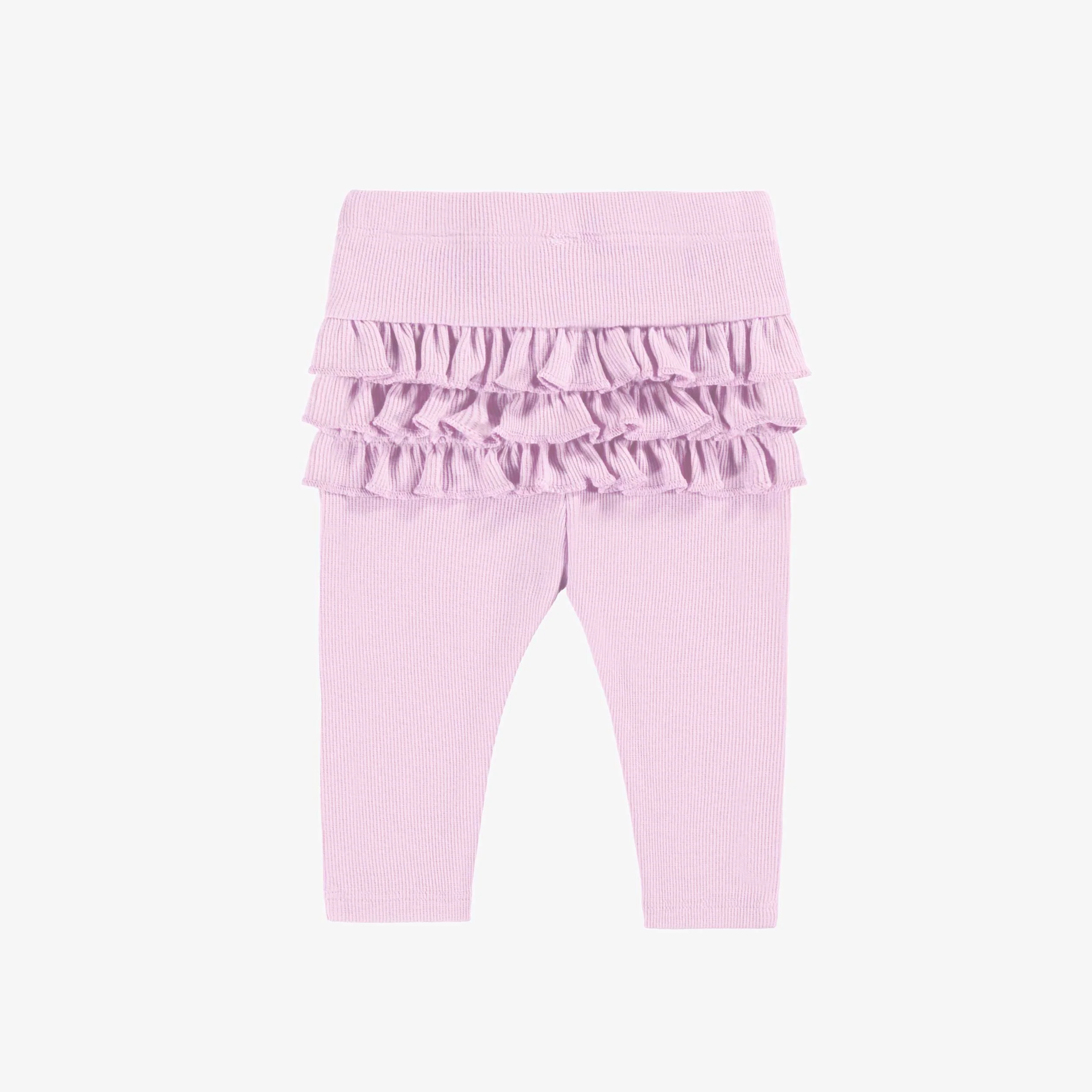 Legging lilas à volants en tricot côtelé, naissance - Image 2