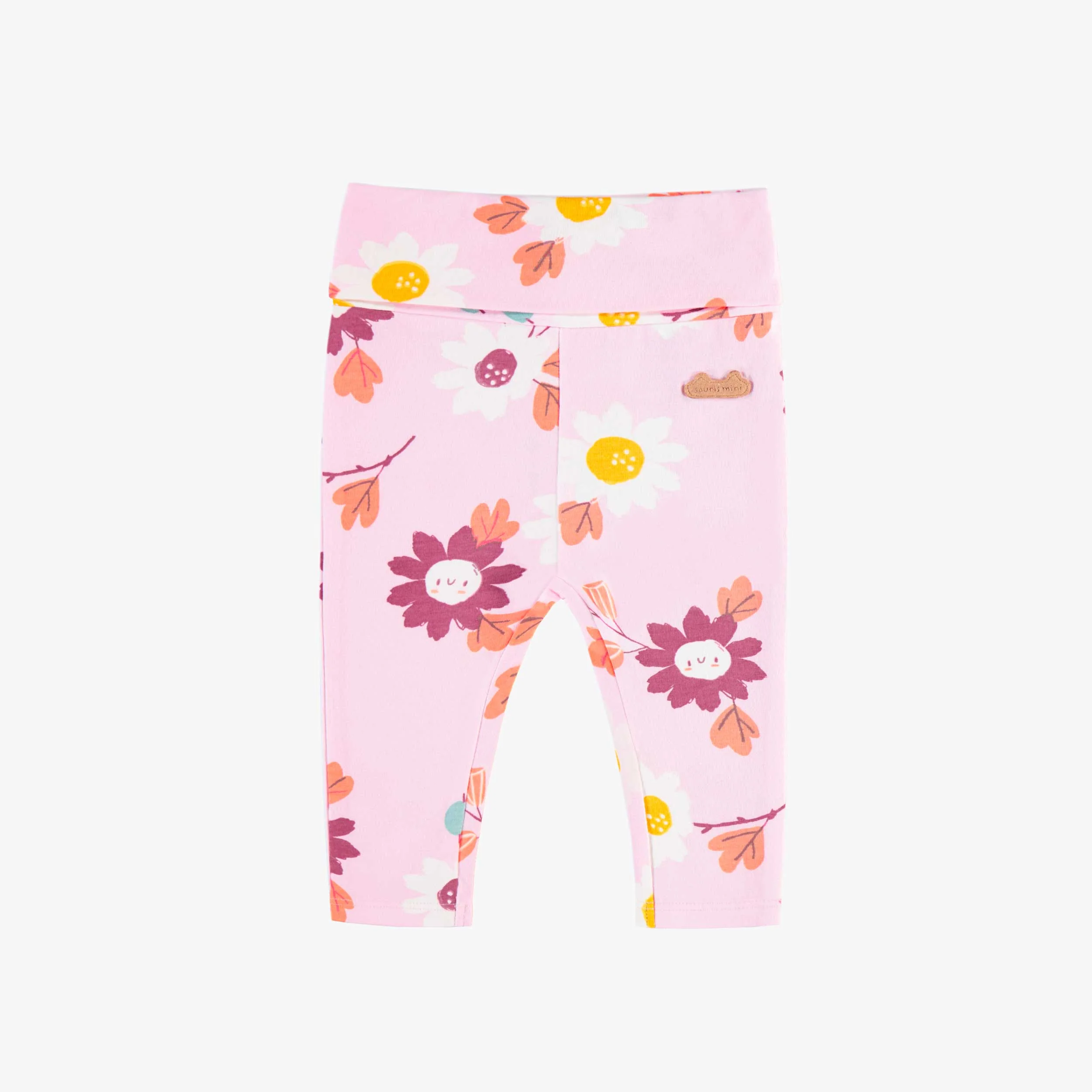 Legging lilas fleuri en jersey, naissance