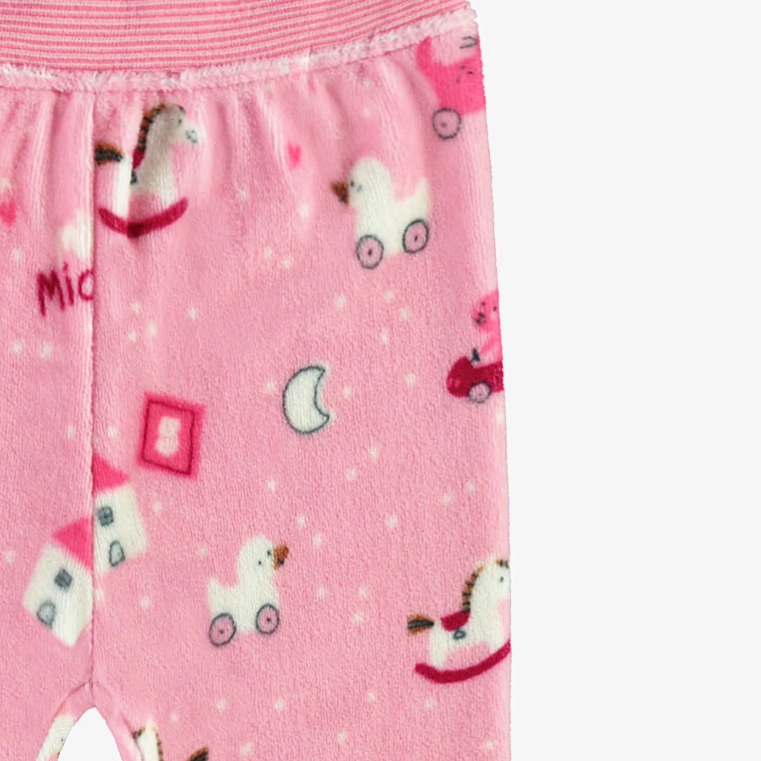 Legging rose en velours, naissance - Image 2
