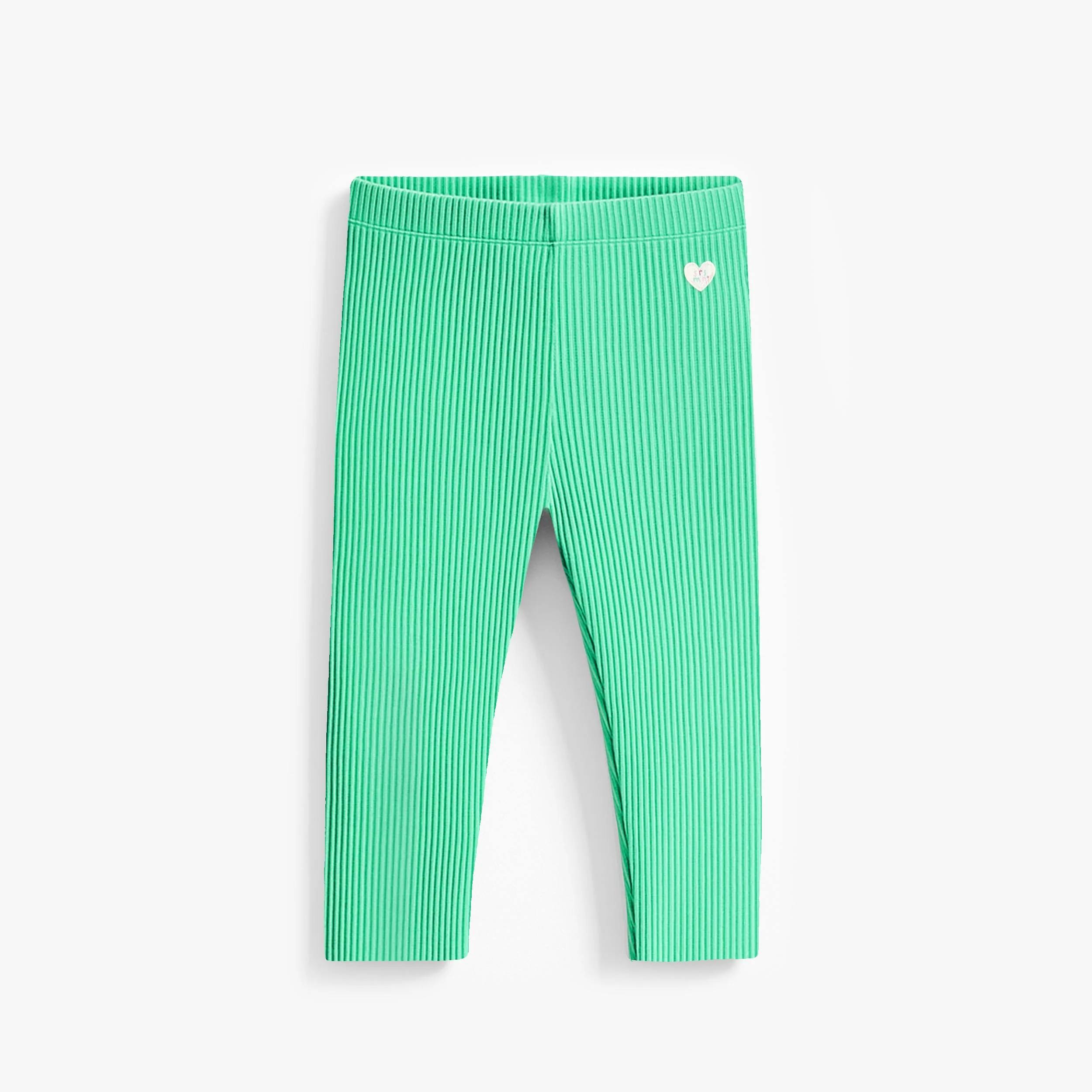 Legging turquoise en tricot côtelé, bébé