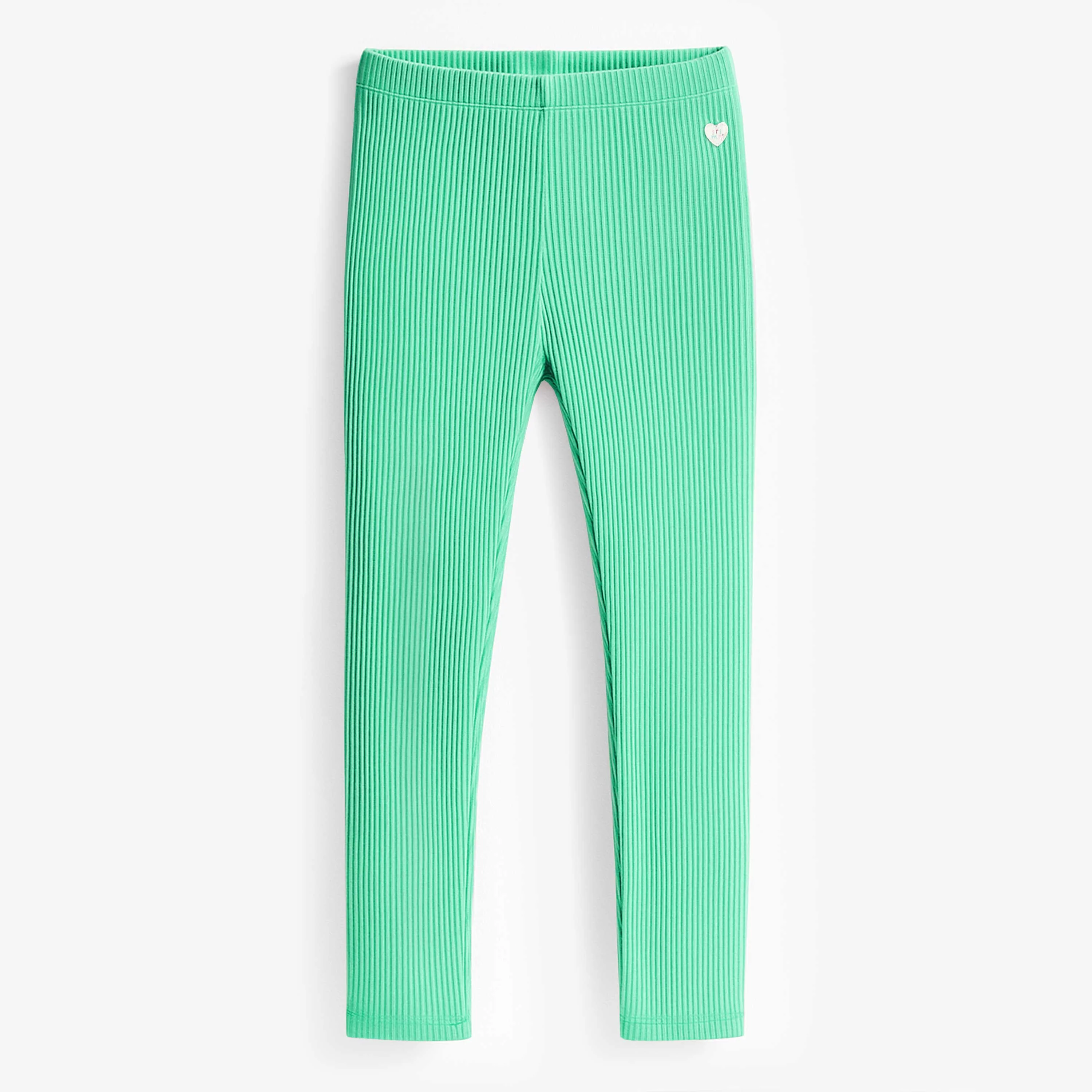 Legging turquoise en tricot côtelé, enfant