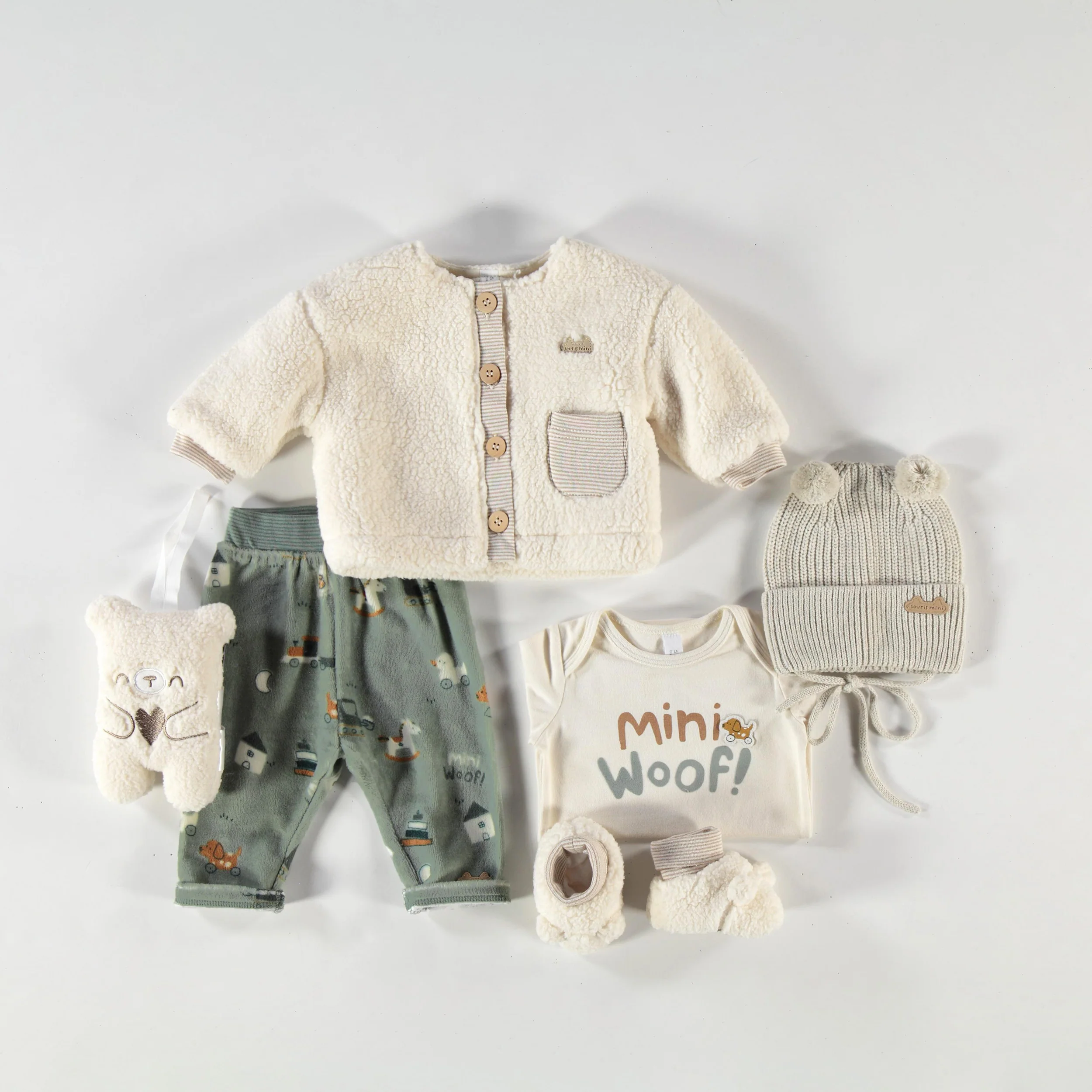 Legging vert en velours, naissance - Image 3