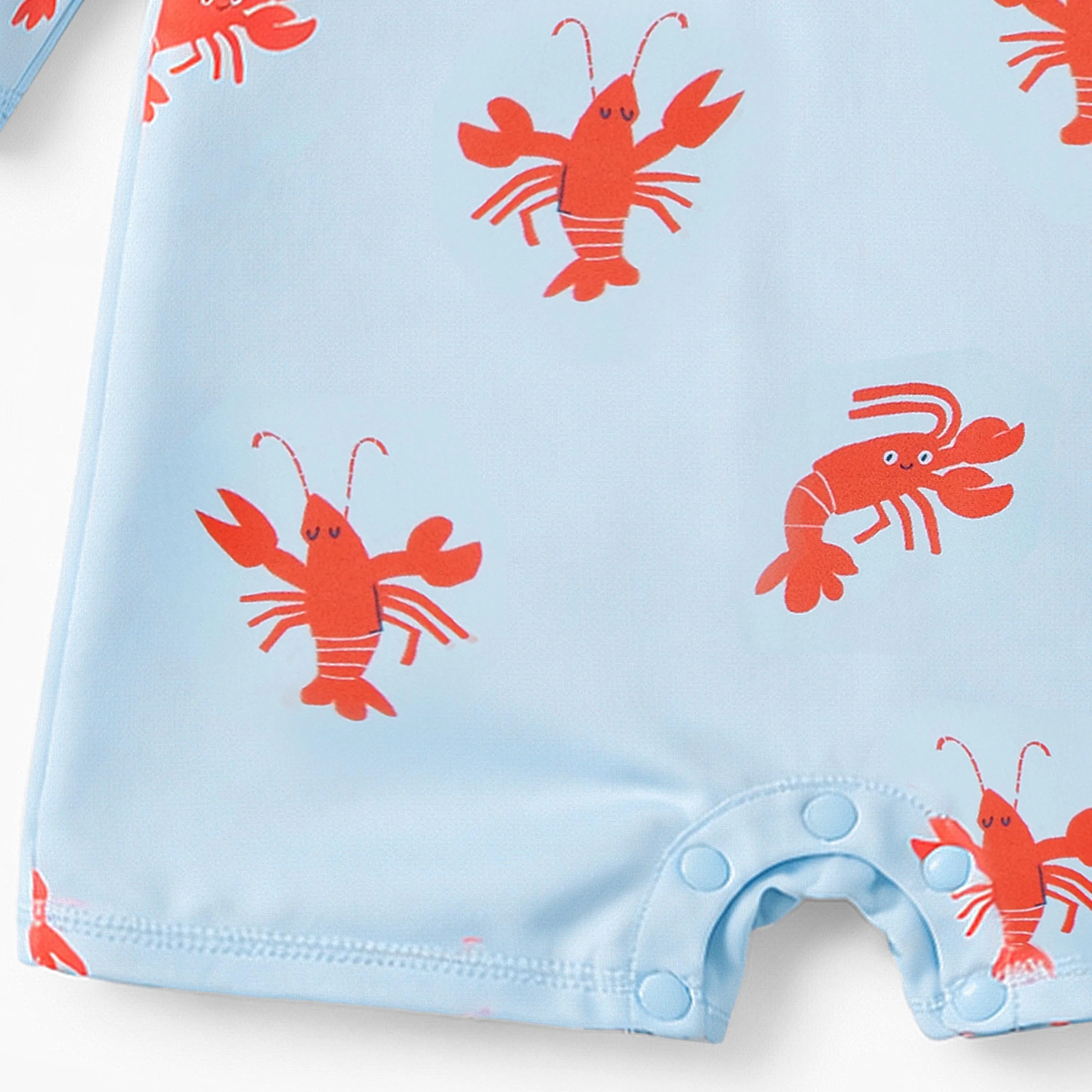 Maillot de bain une pièce bleu pâle à motifs de homards, bébé - Image 7