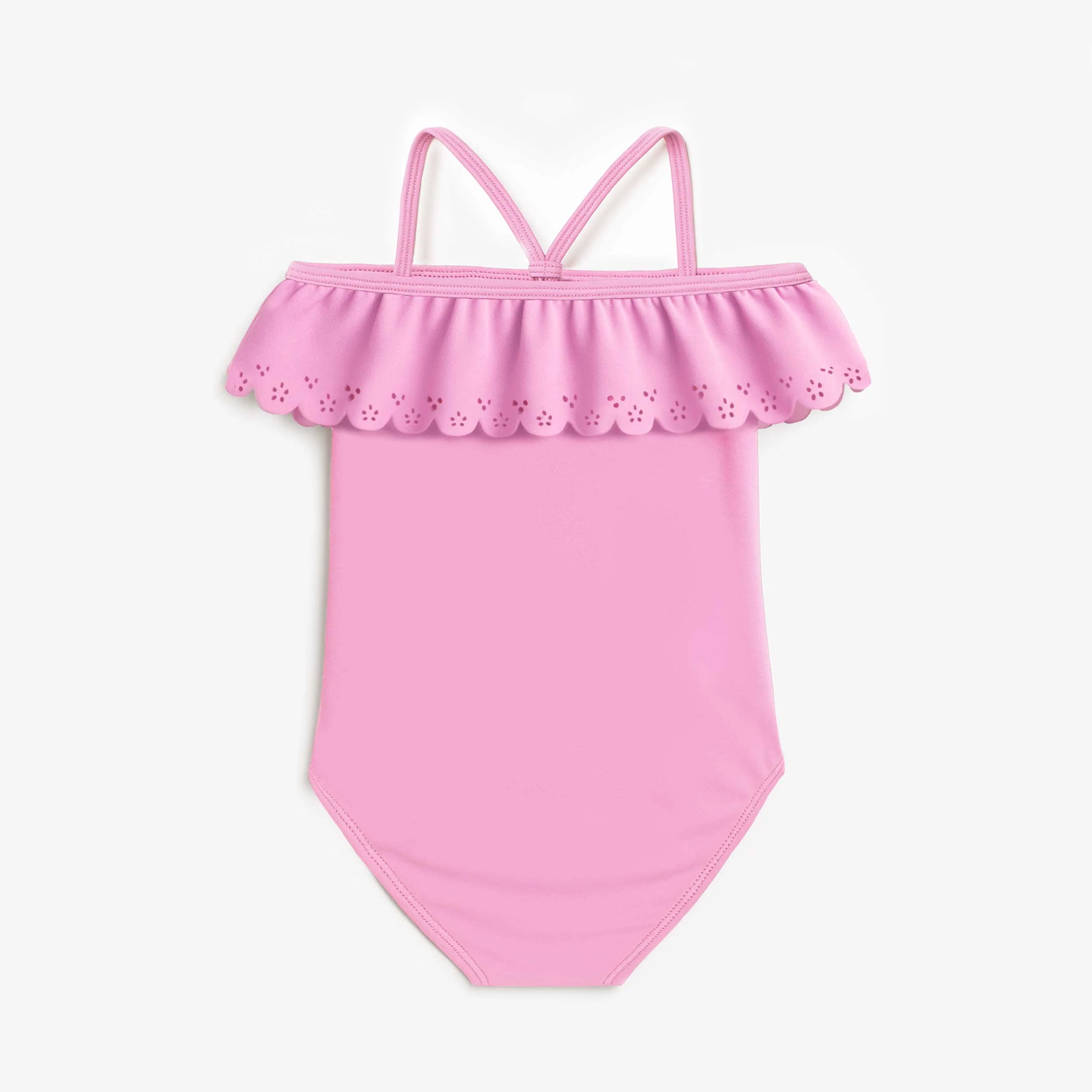 Maillot de bain une pièce rose avec volant, enfant - Image 4