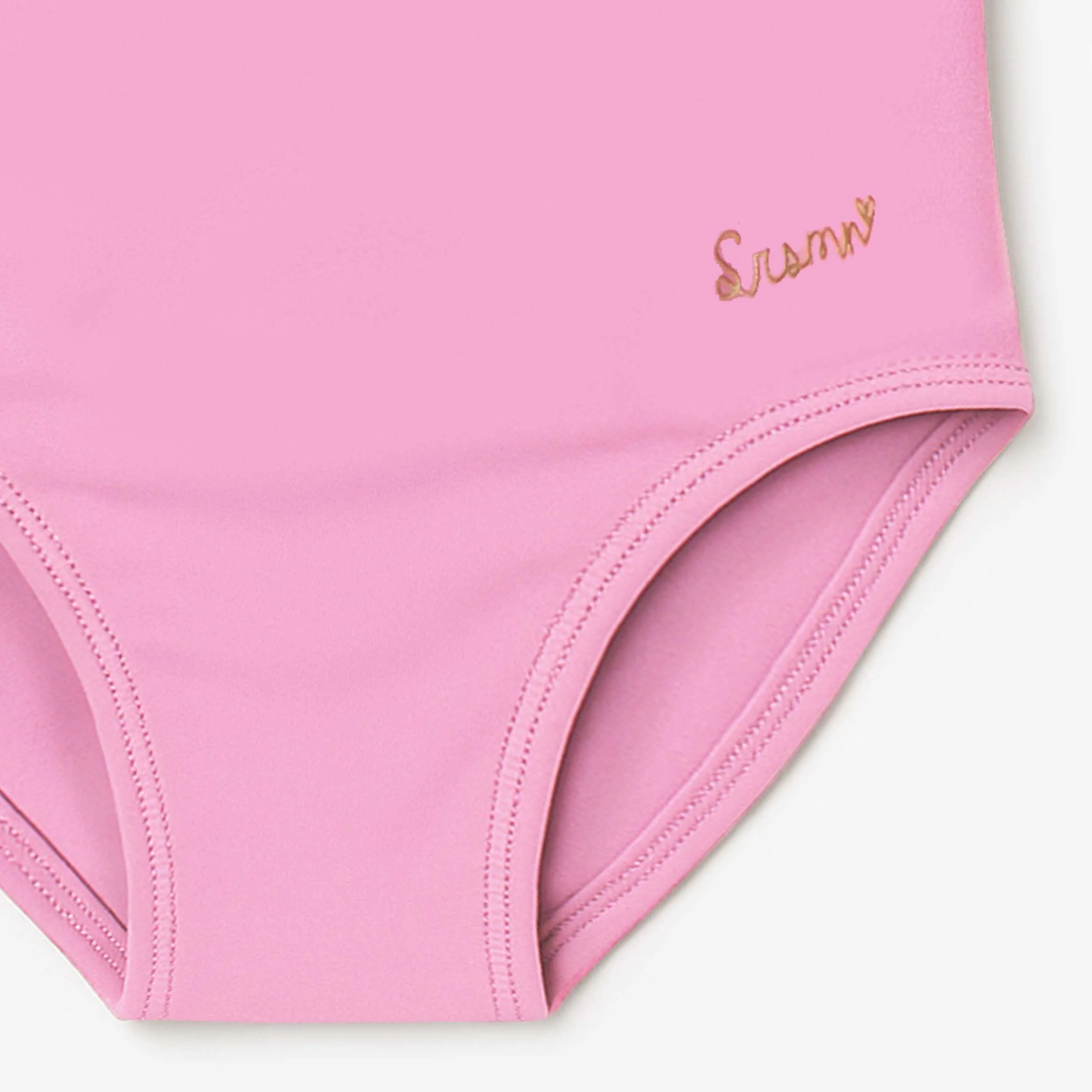 Maillot de bain une pièce rose avec volant, enfant - Image 5