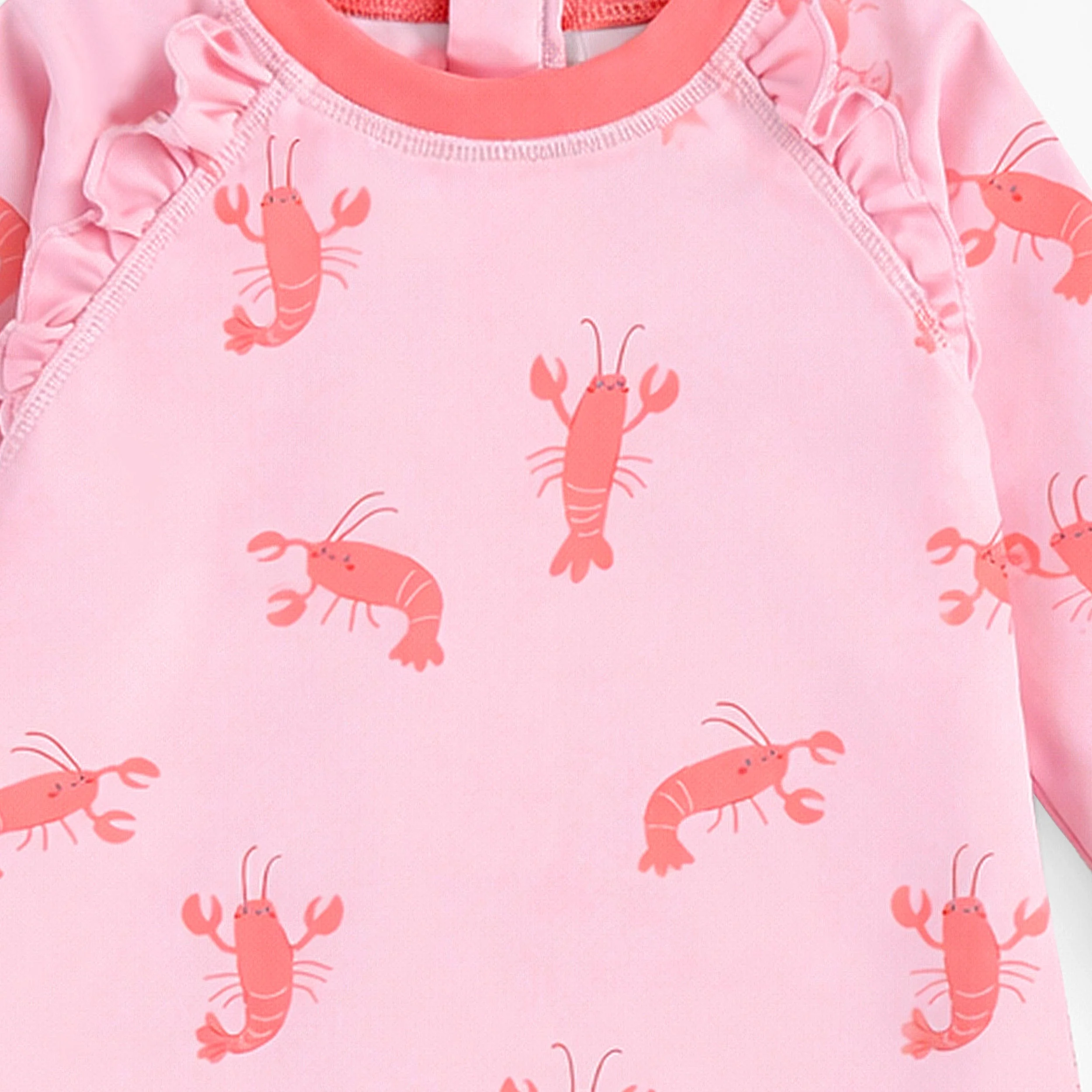 Maillot de bain une pièce rose à motifs de homards, bébé - Image 5