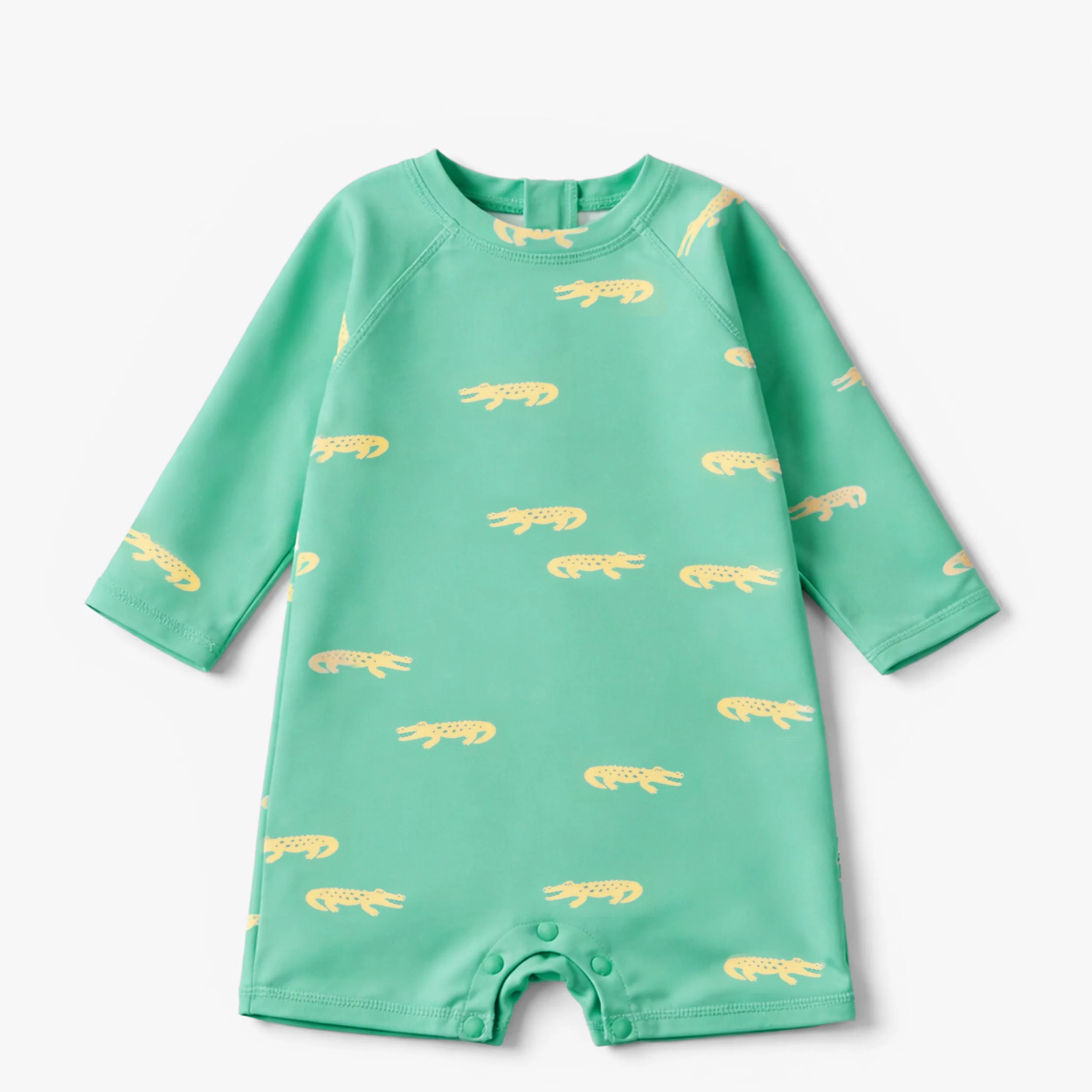 Maillot de bain une pièce turquoise à motifs de crocodiles, bébé