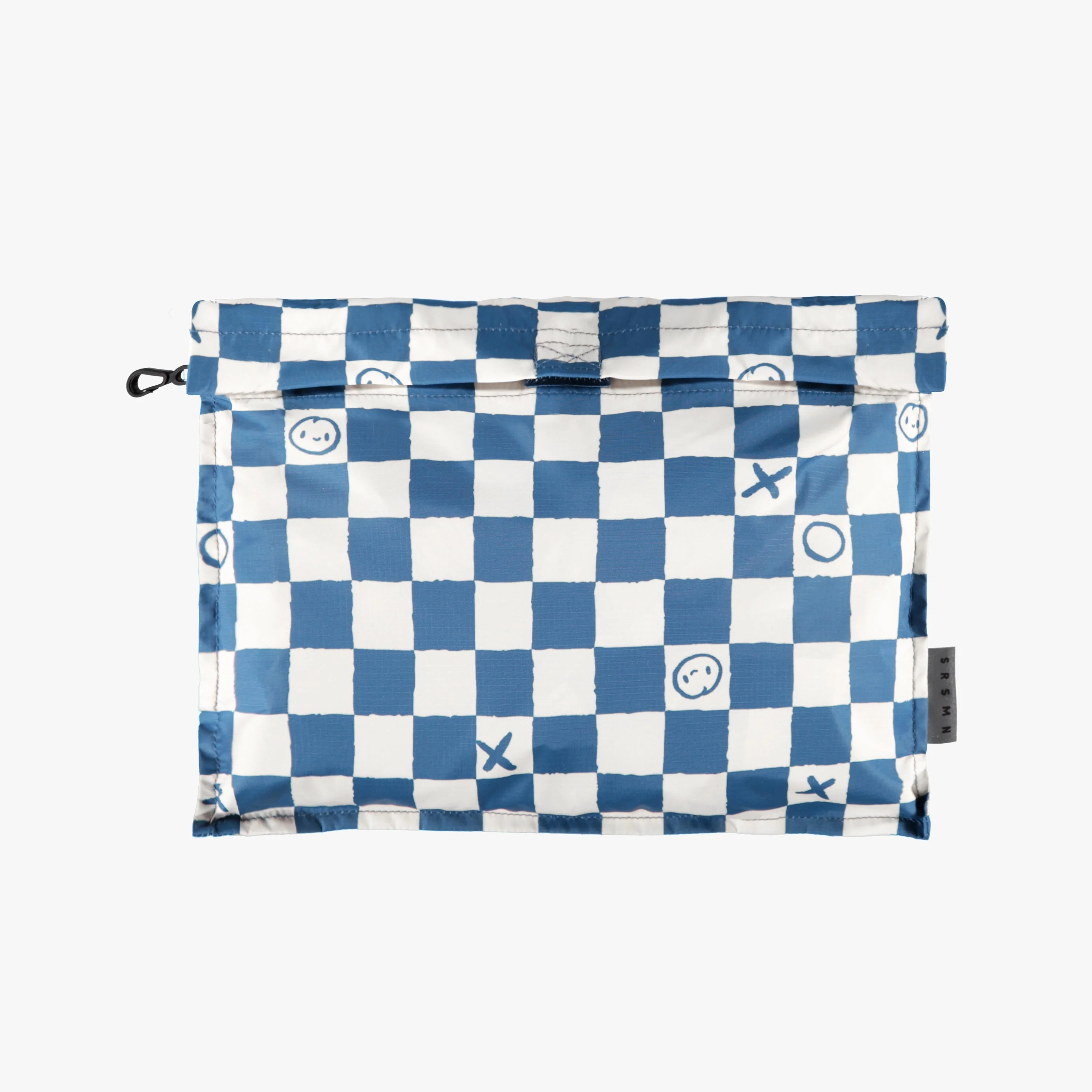 Manteau coupe-vent bleu à motif damier, enfant - Image 5