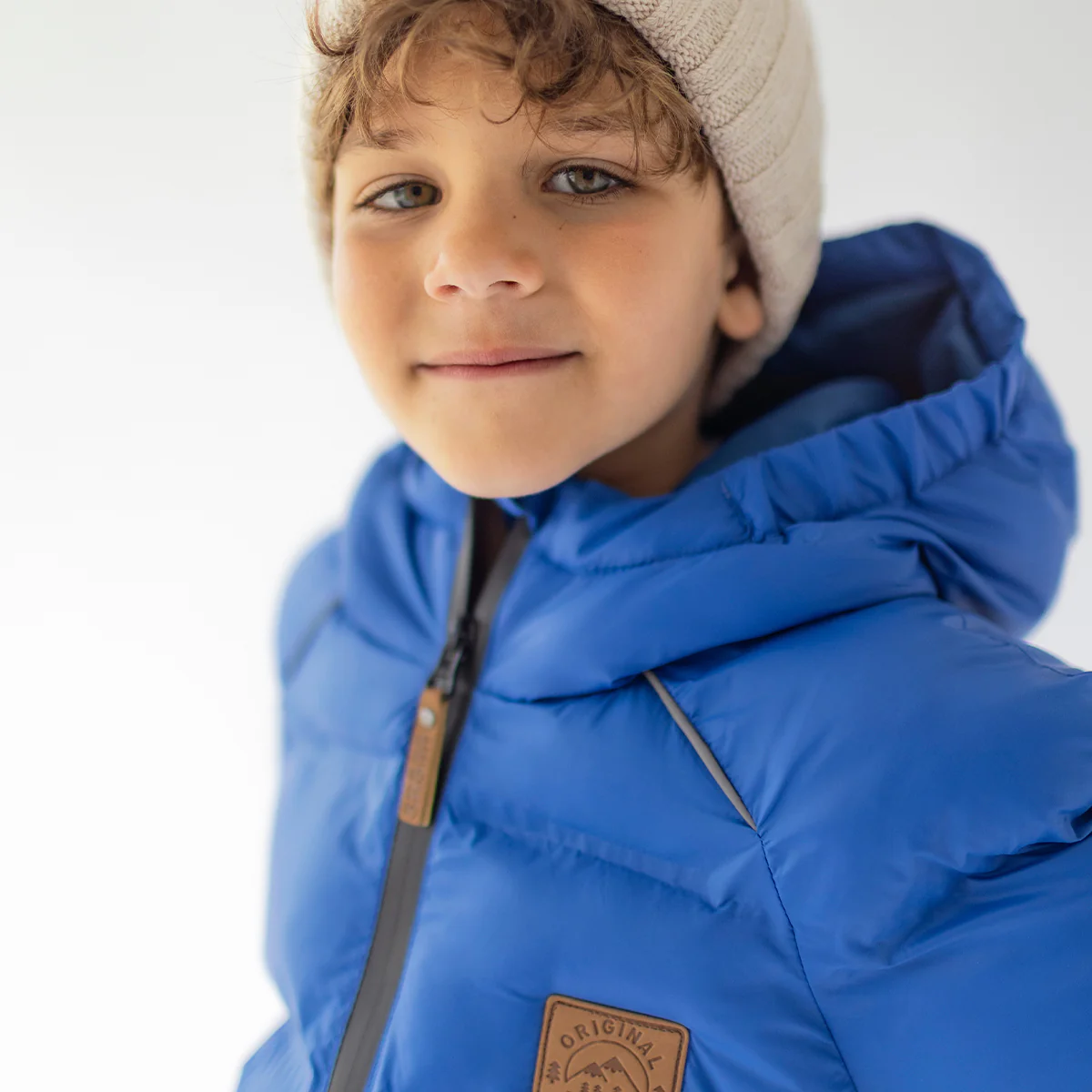 Manteau doudoune léger bleu, enfant - Image 3