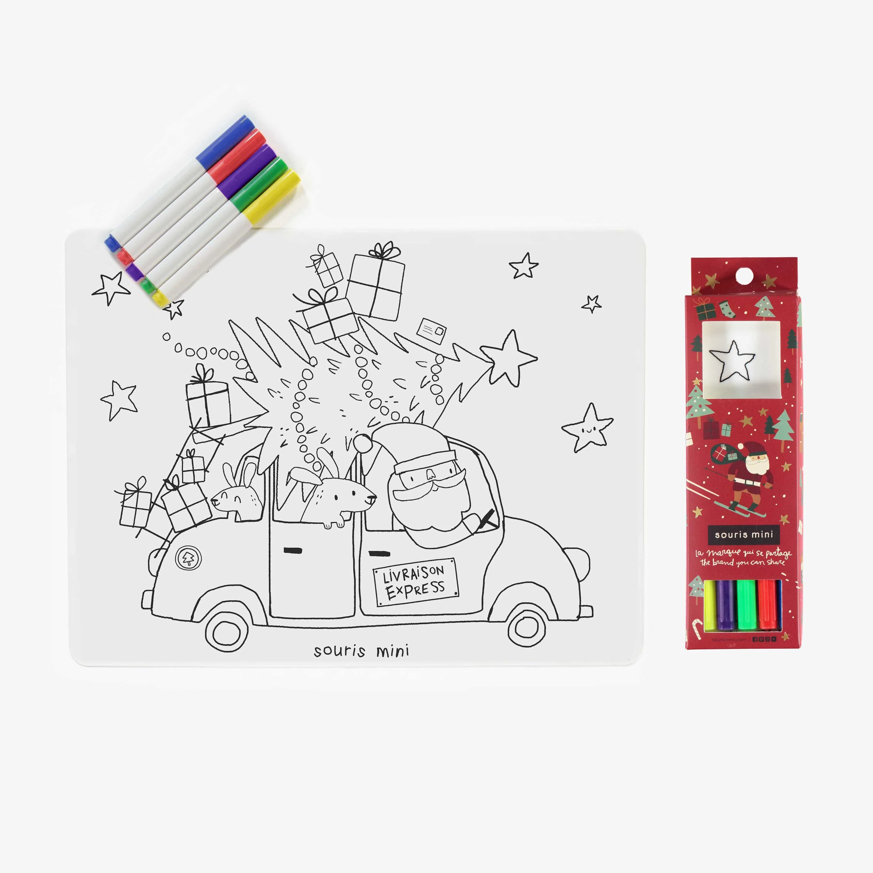Napperon à colorier des Fêtes en silicone, enfant