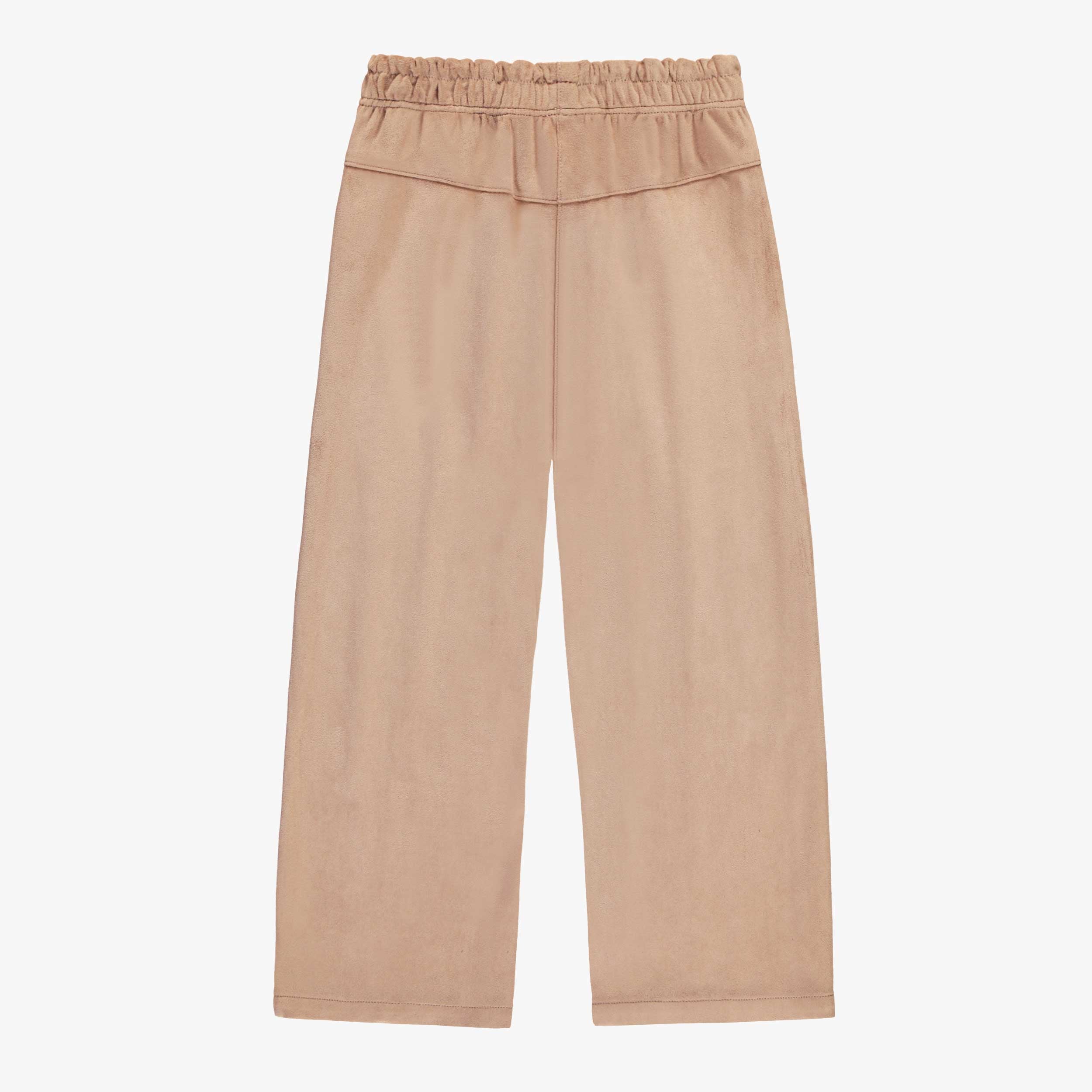 Pantalon beige en faux suède, enfant - Image 3