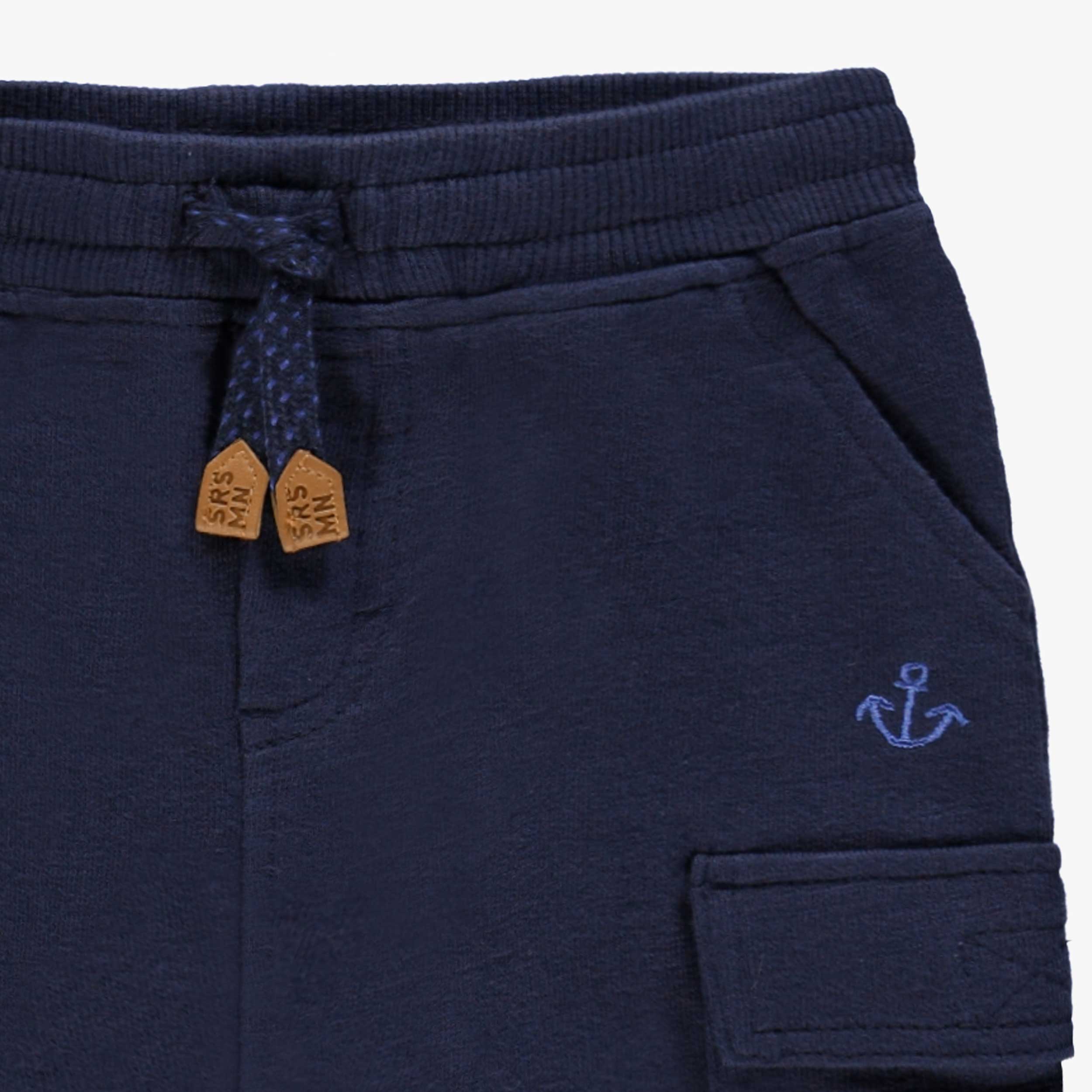 Pantalon bleu marine style jogger, bébé - Image 2