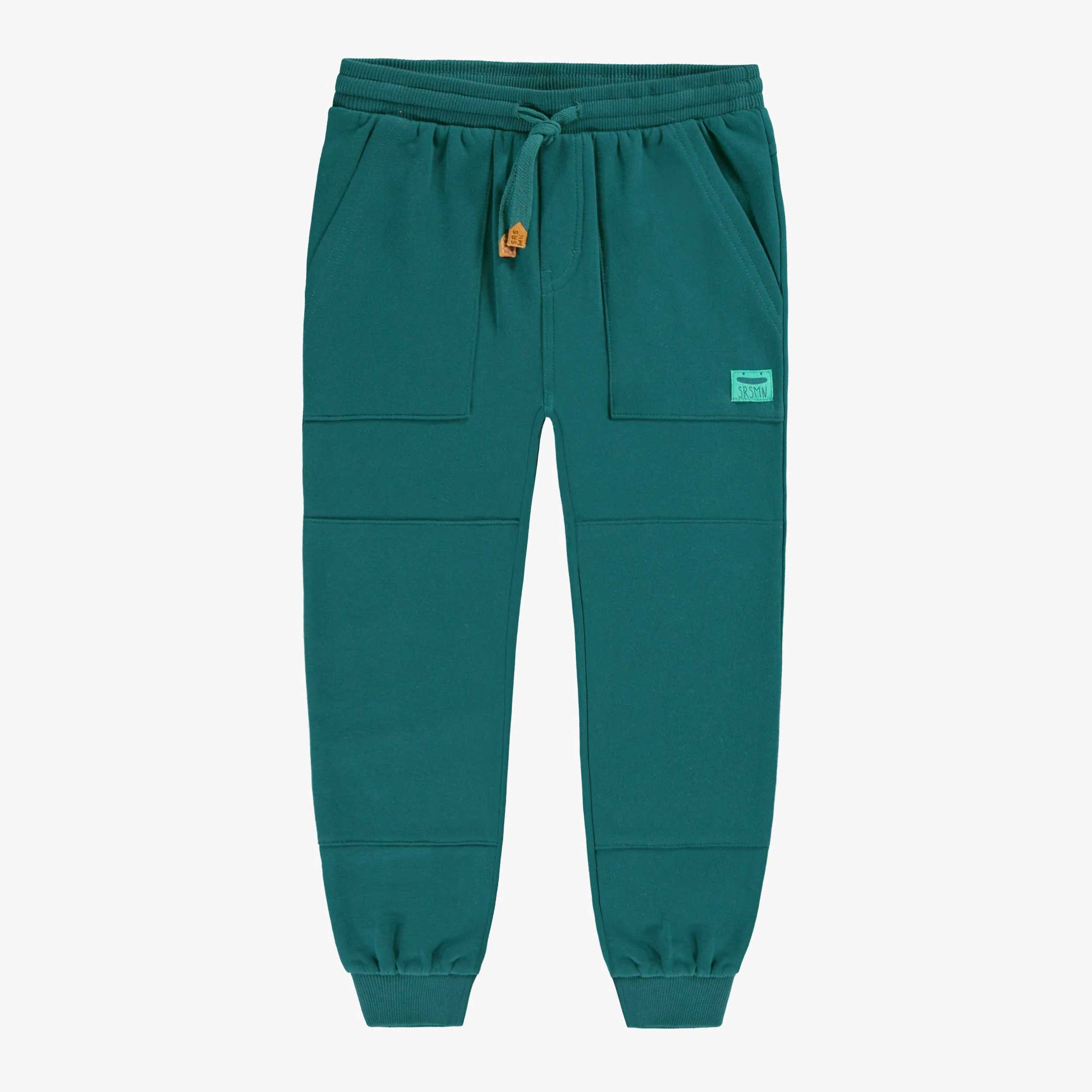 Pantalon bleu sarcelle style jogger, enfant