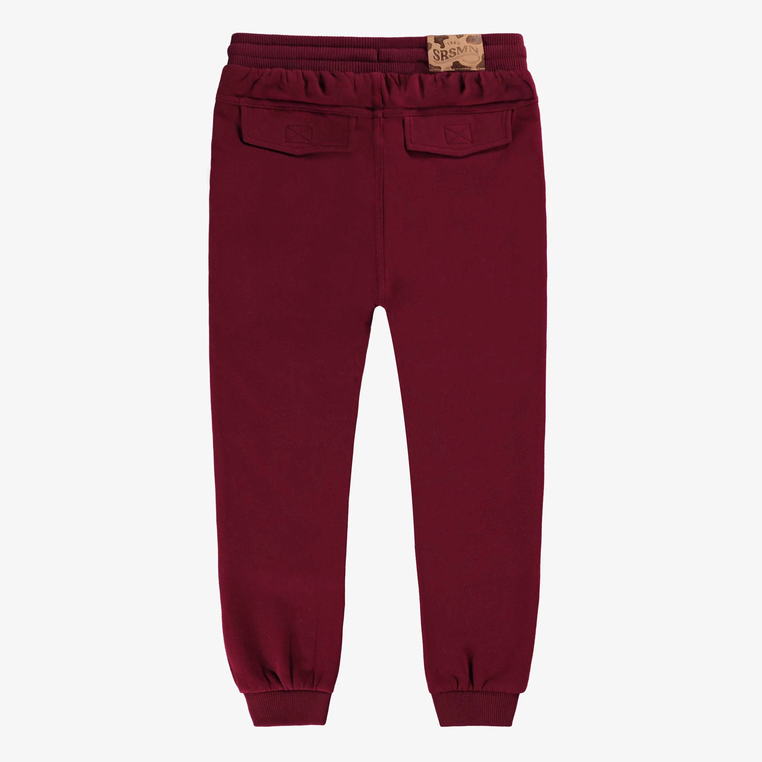 Pantalon bourgogne style jogger, enfant - Image 2
