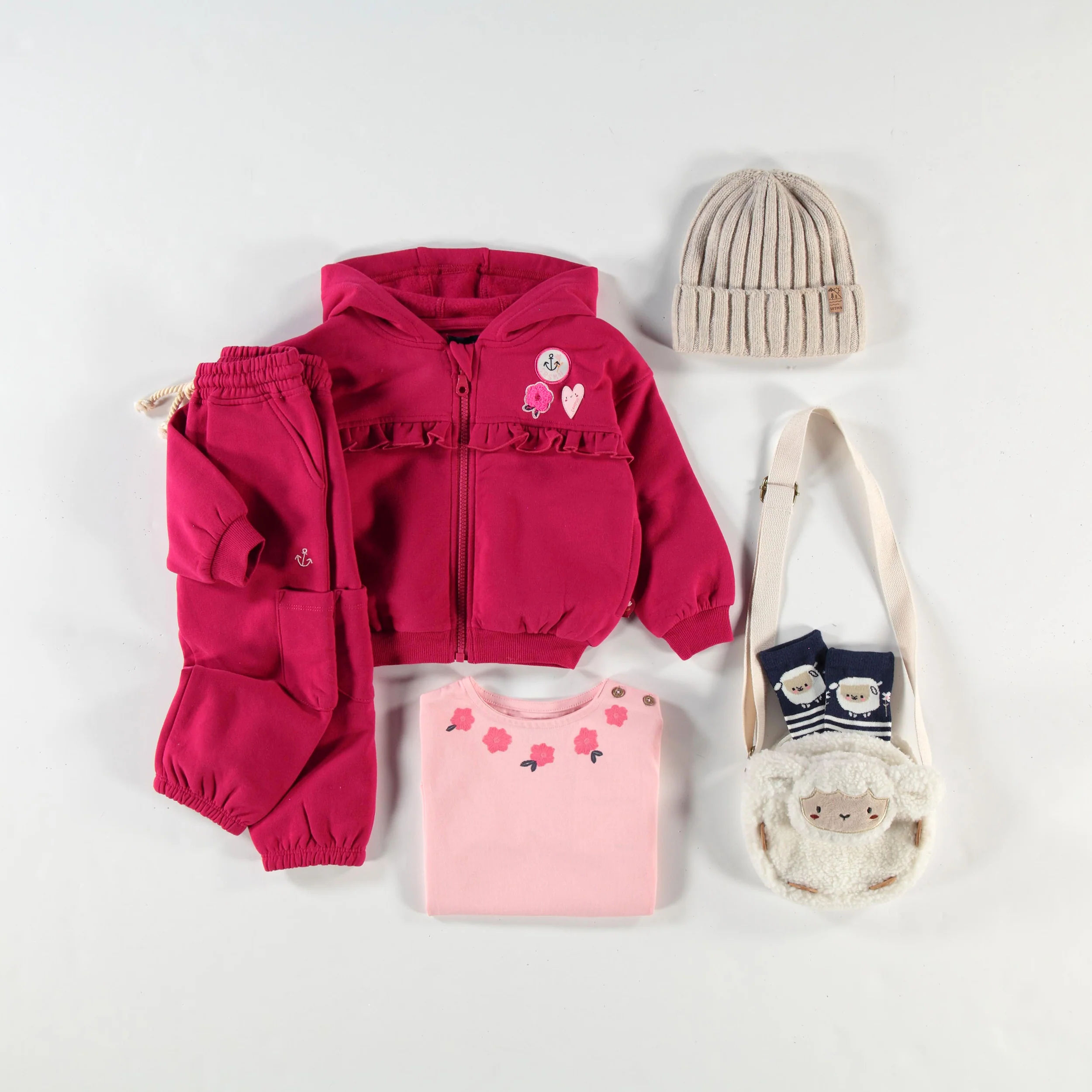 Pantalon fuchsia style jogger, bébé - Image 3