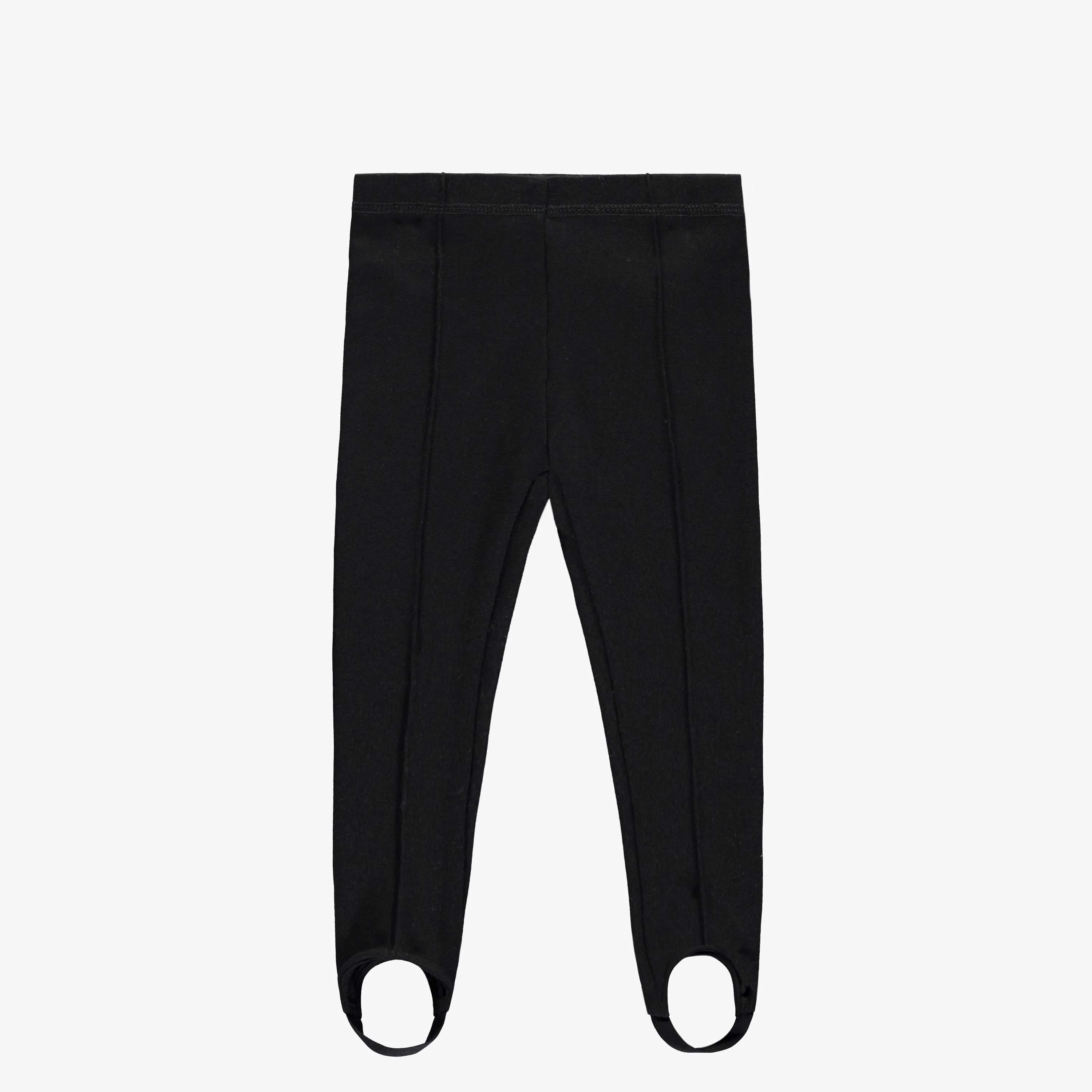 Pantalon fuseau noir avec élastiques pour les pieds en Ponte de Roma, bébé