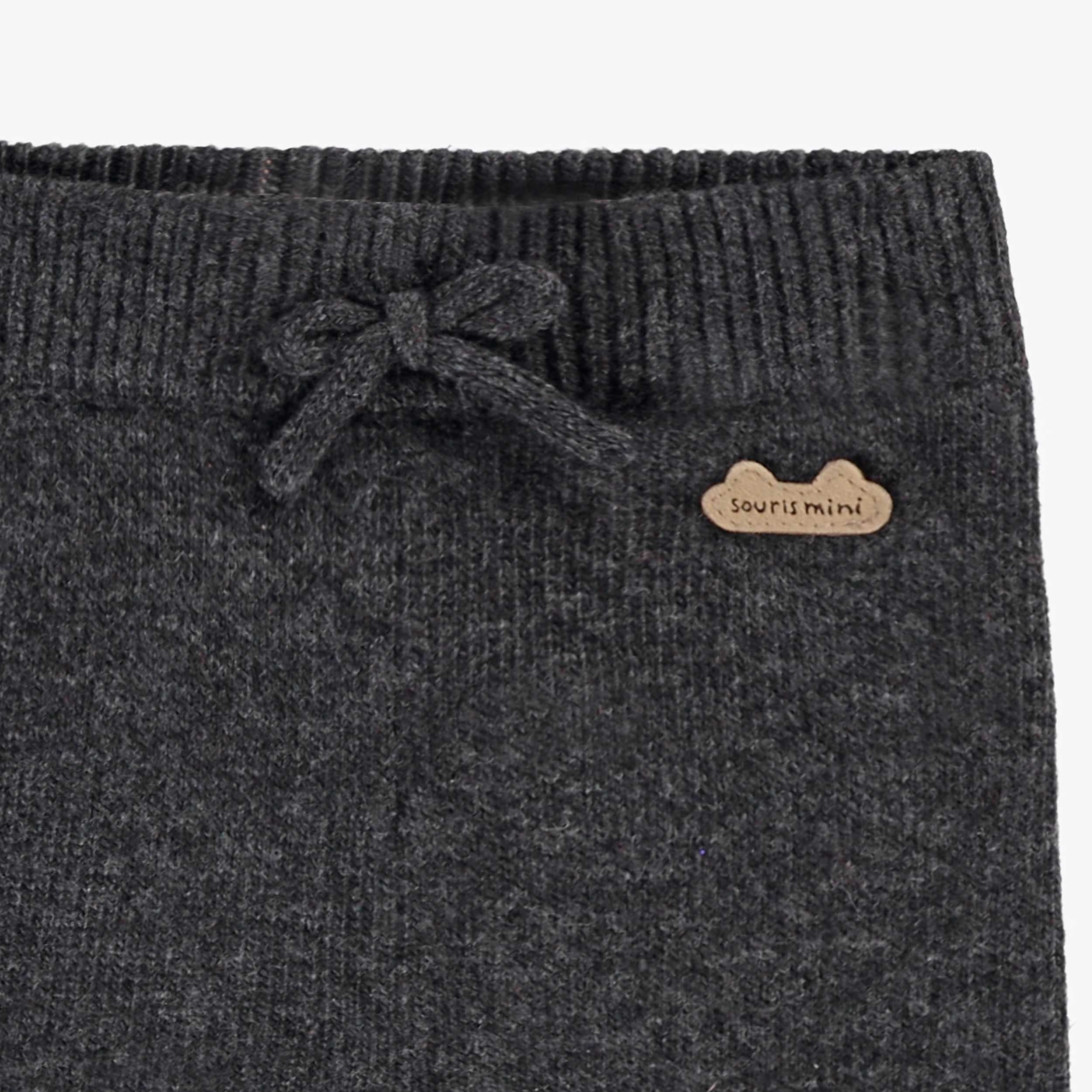 Pantalon gris en tricot, naissance - Image 4