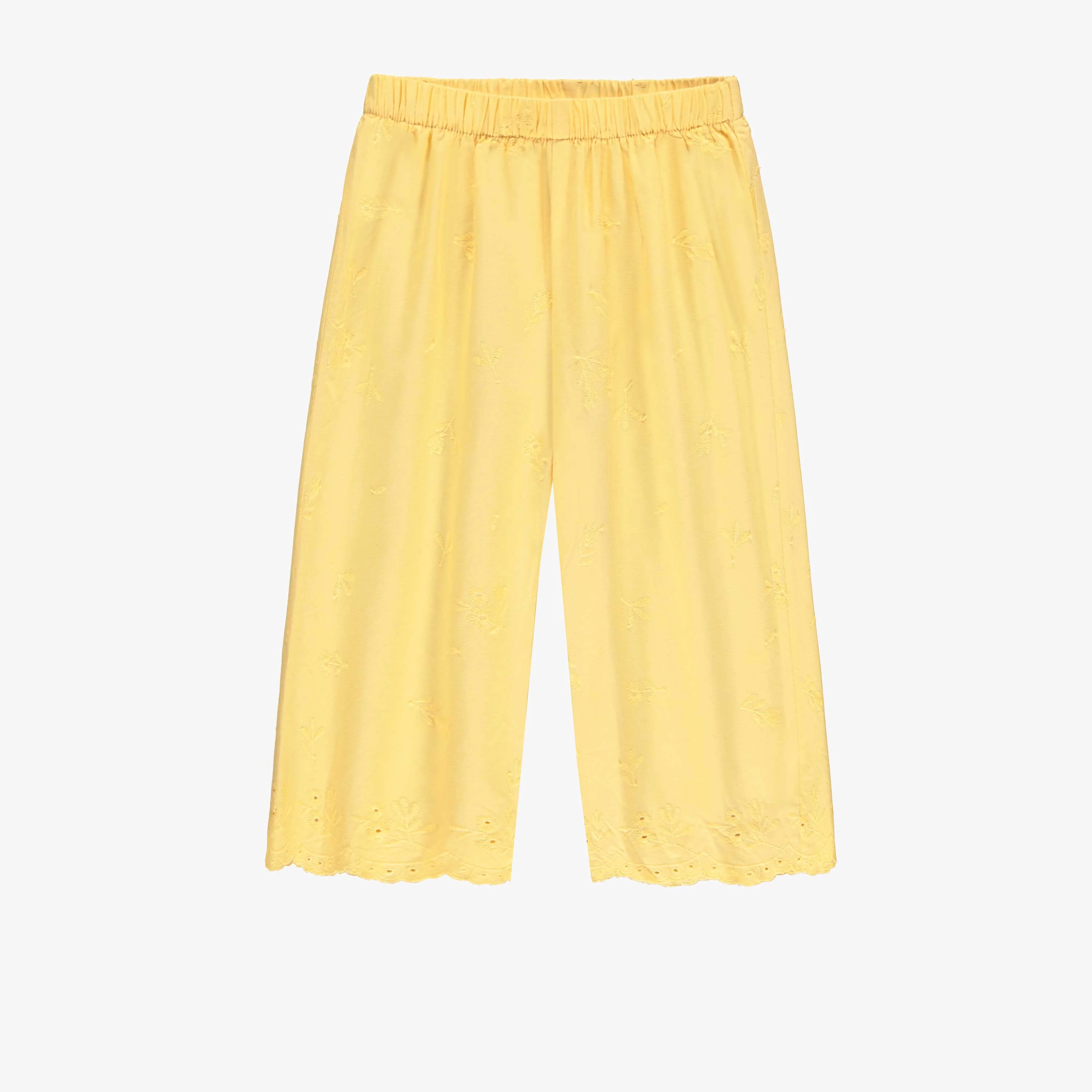 Pantalon jaune à broderies, enfant