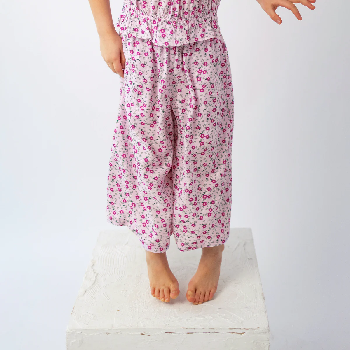 Pantalon lilas à motif floral, enfant - Image 5