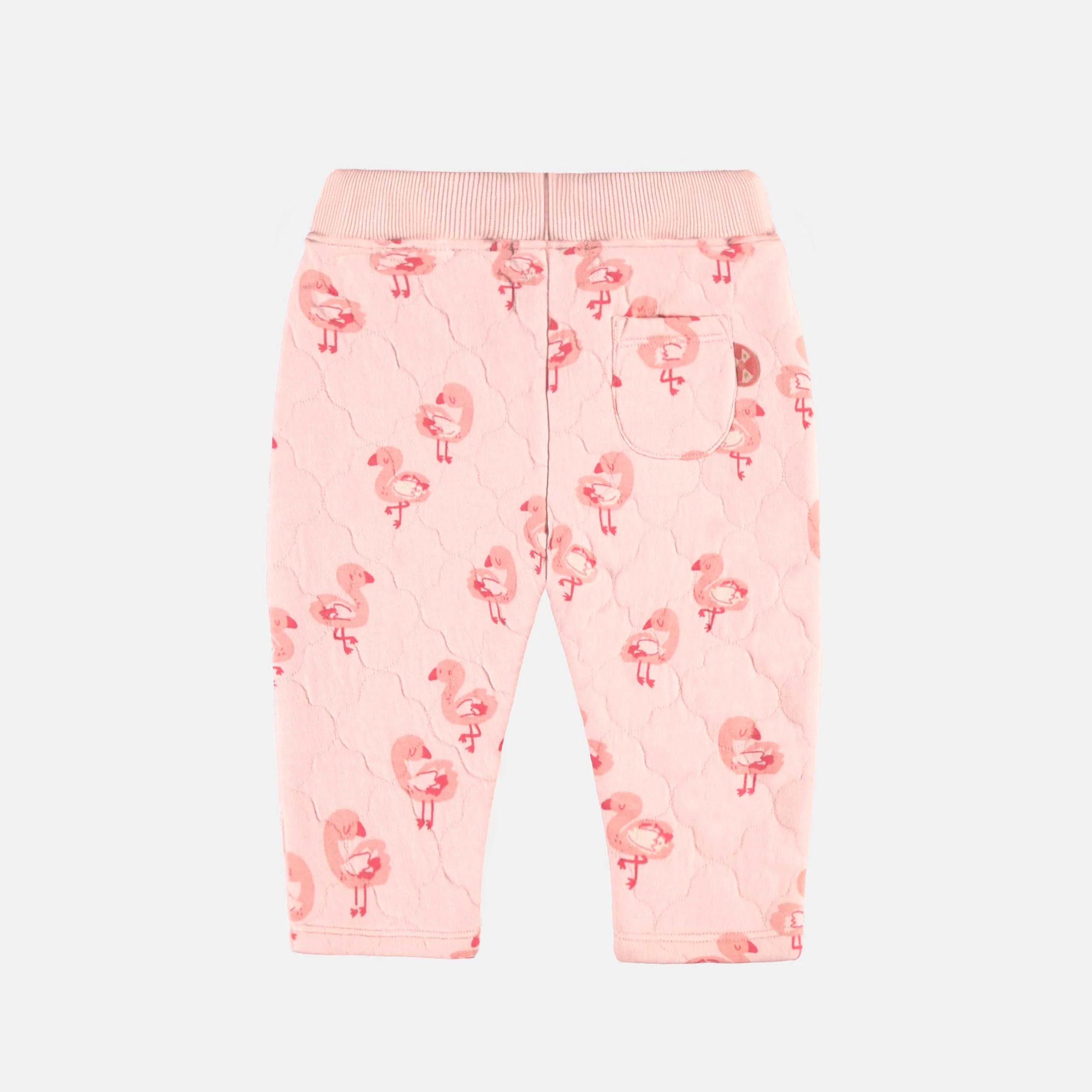 Pantalon rose en jersey matelassé à motifs, bébé - Image 2