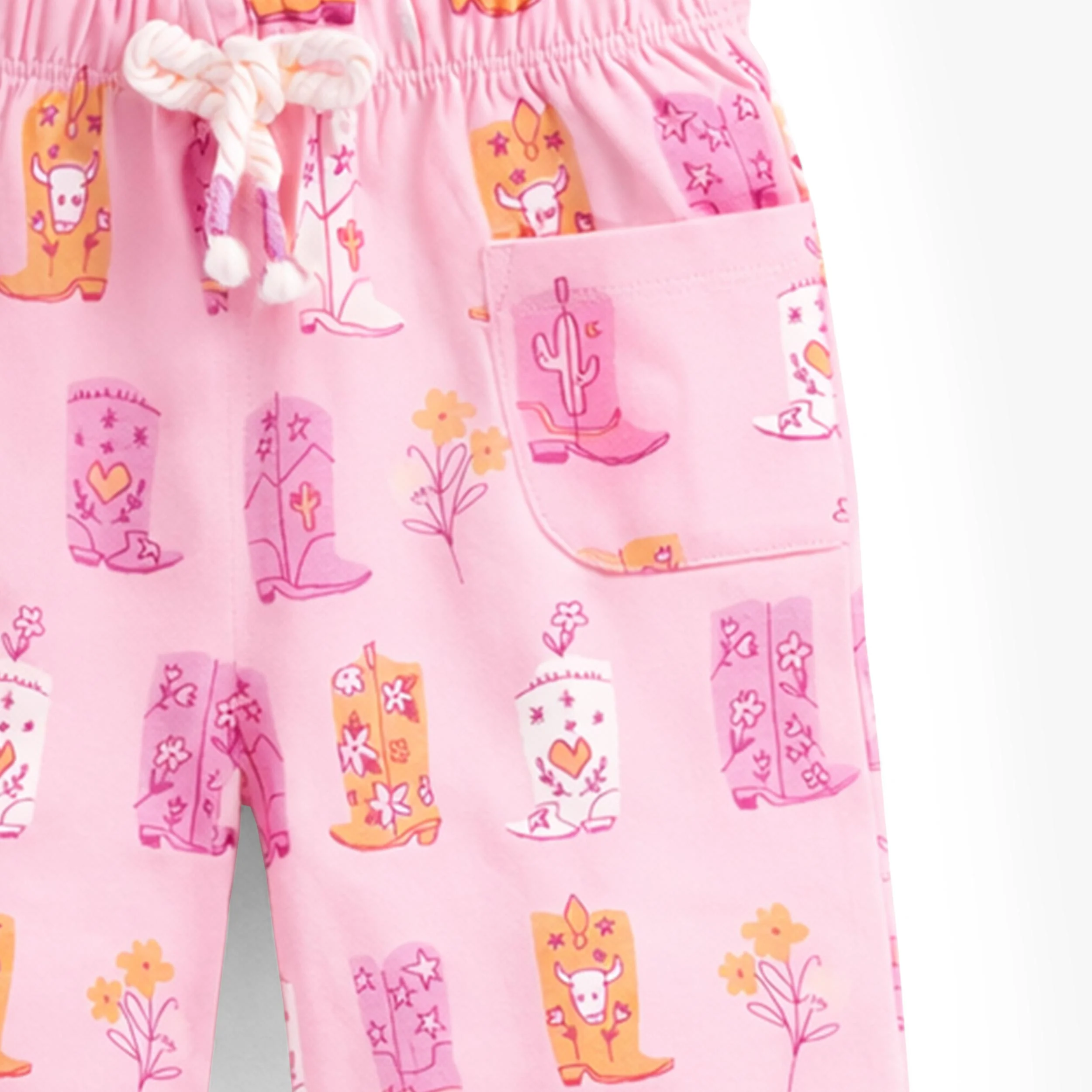 Pantalon rose à motifs bottes de cowboy, bébé - Image 5