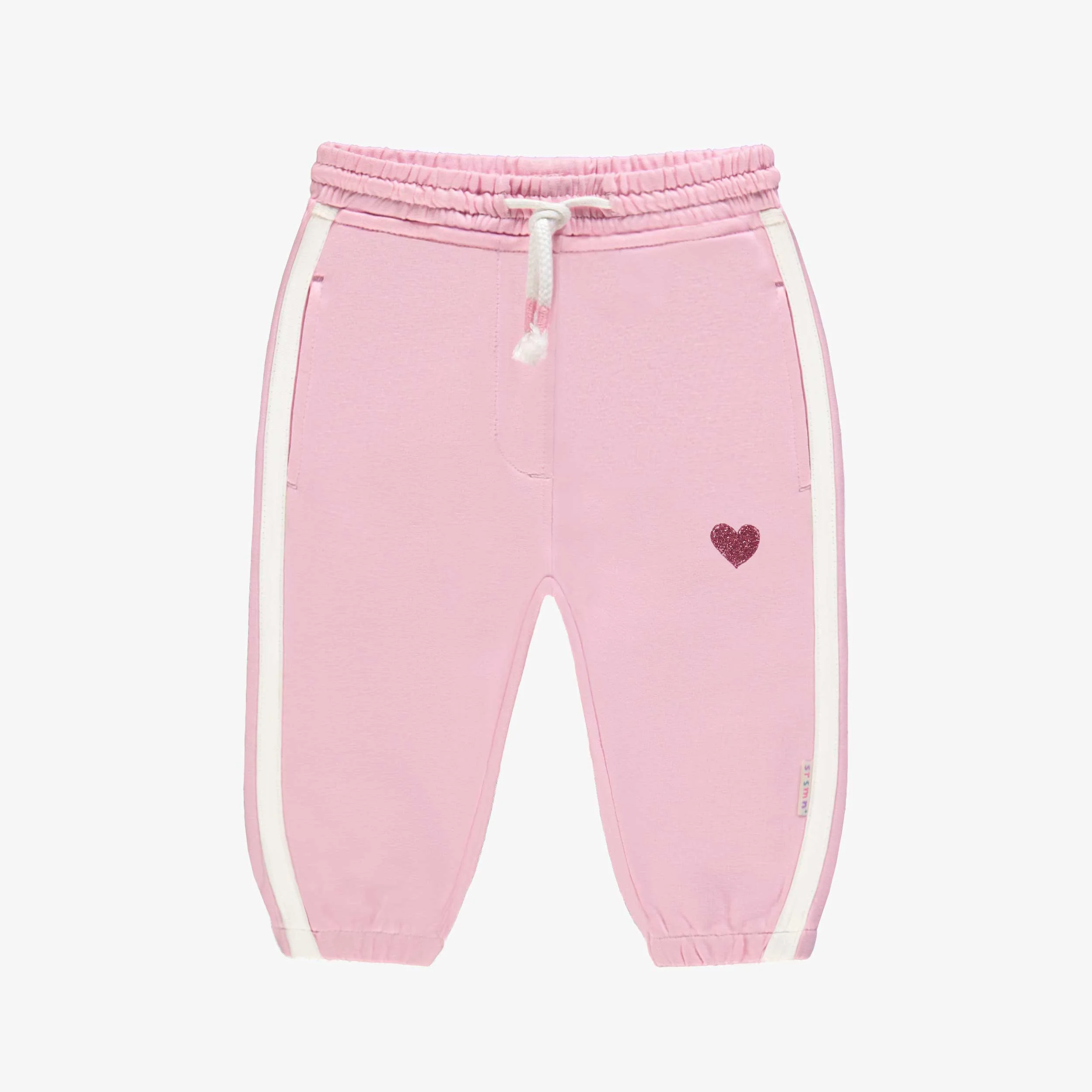 Pantalon rose style jogger en molleton, bébé
