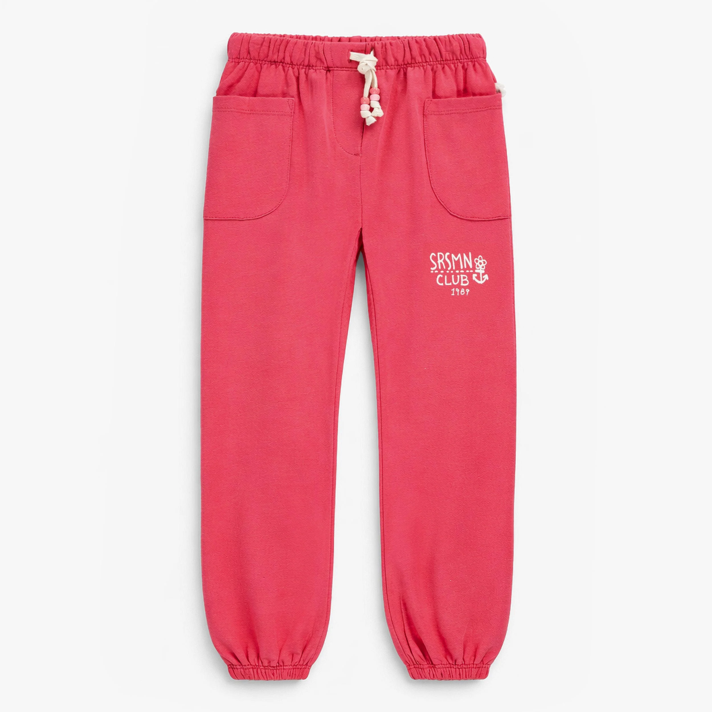 Pantalon rouge style jogger, enfant