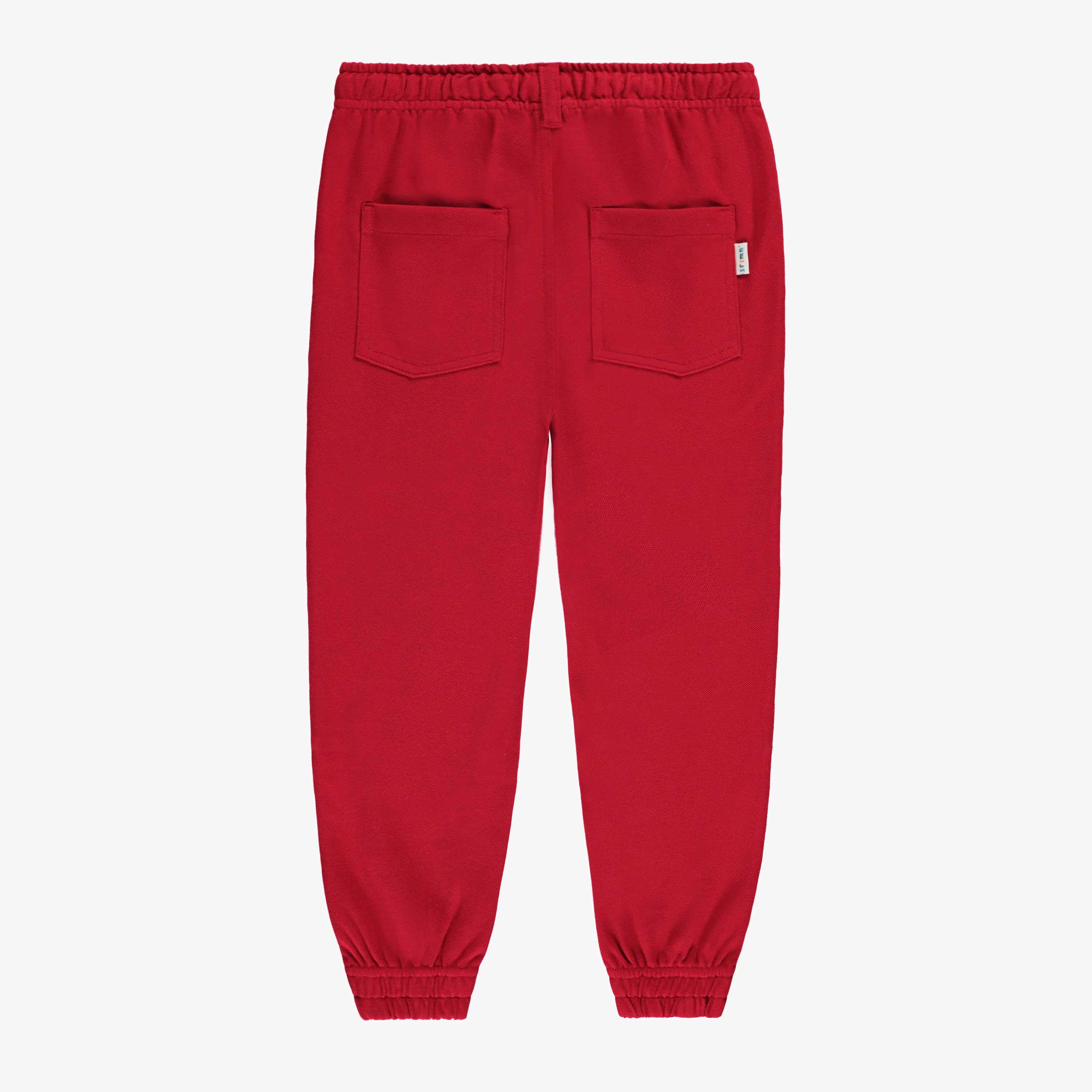Pantalon rouge style jogger, enfant - Image 2