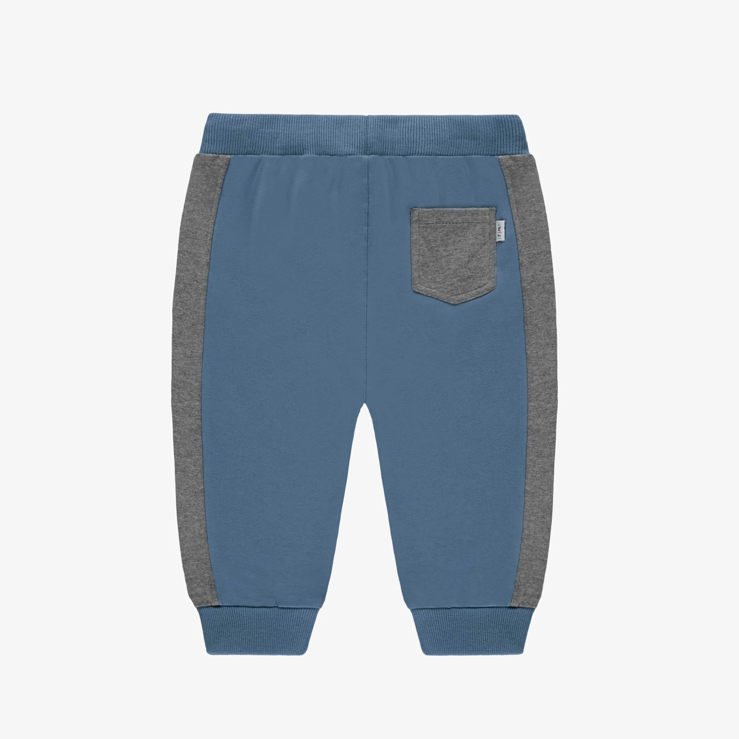 Pantalon style jogger bleu et gris, bébé - Image 2