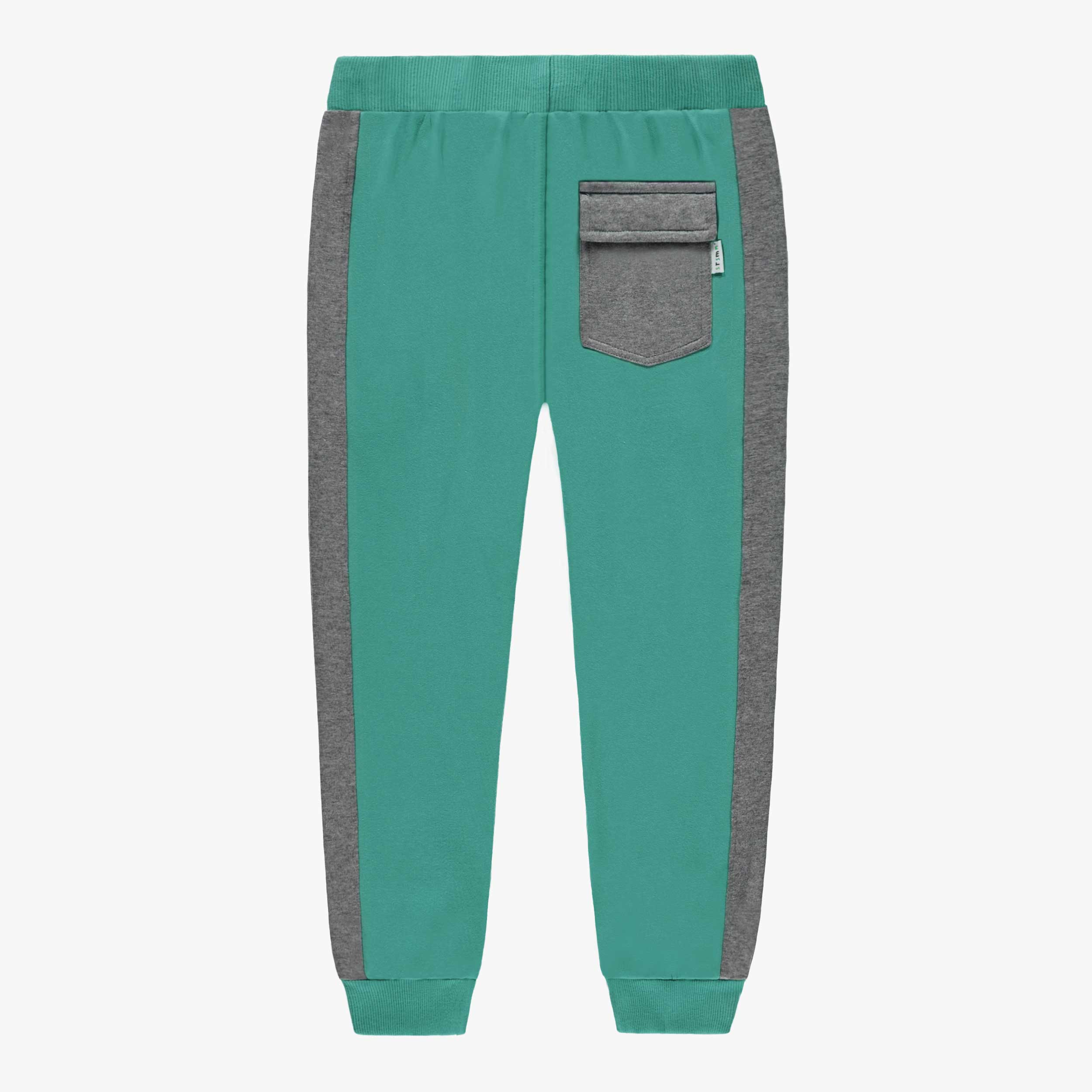 Pantalon style jogger vert et gris, enfant - Image 2