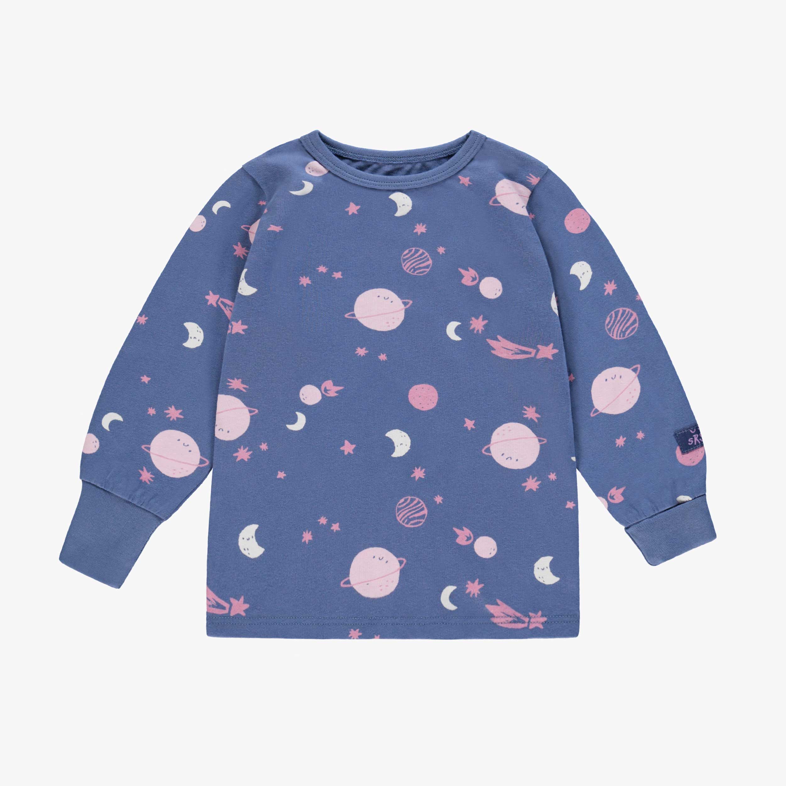 Pyjama deux pièces bleu foncé à motifs de planètes, bébé - Image 2