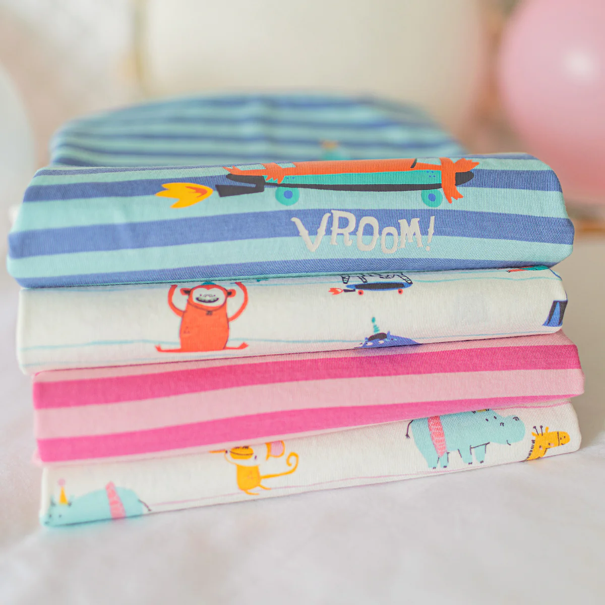 Pyjama deux pièces crème à motifs d’animaux, bébé - Image 3