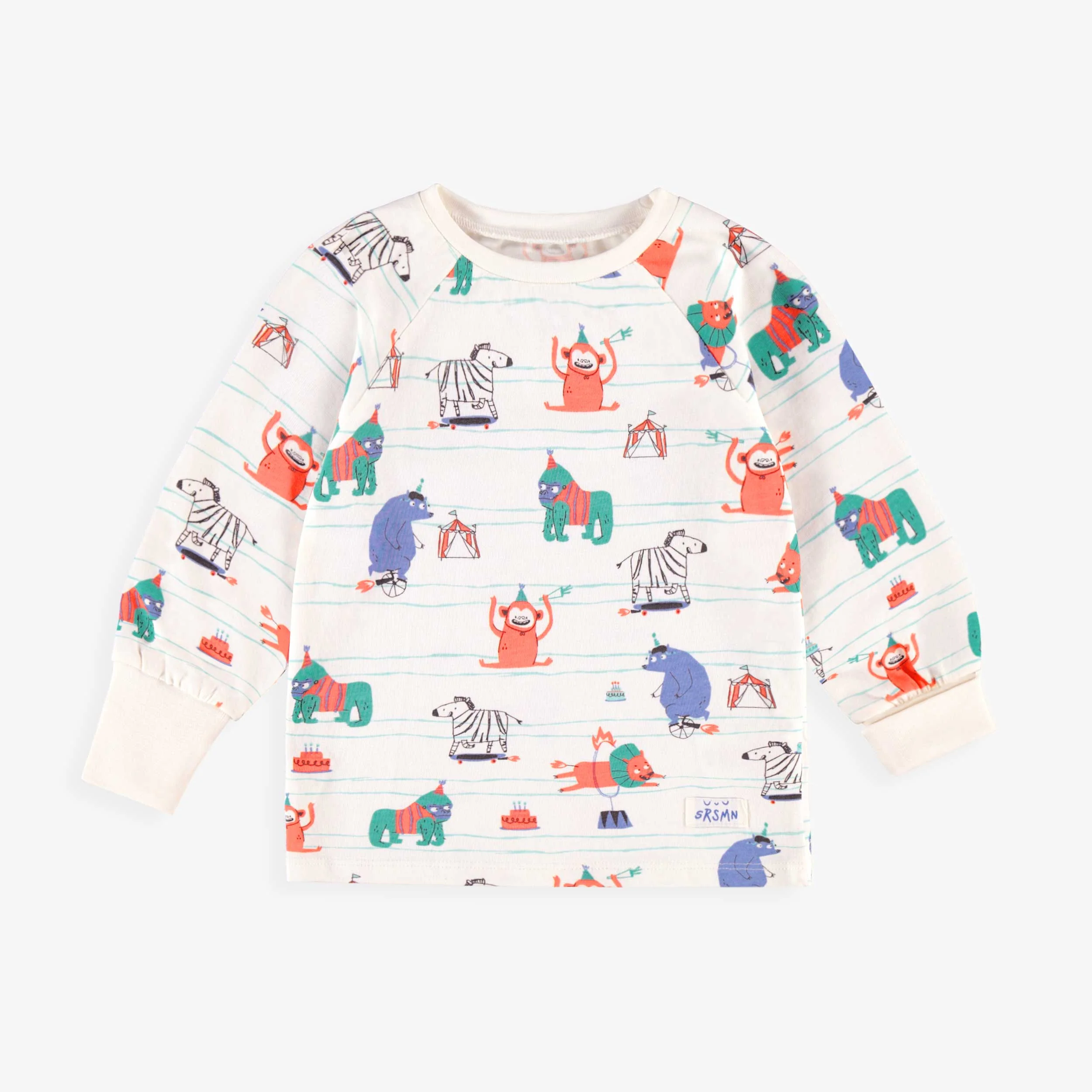 Pyjama deux pièces crème à motifs d’animaux, bébé - Image 4