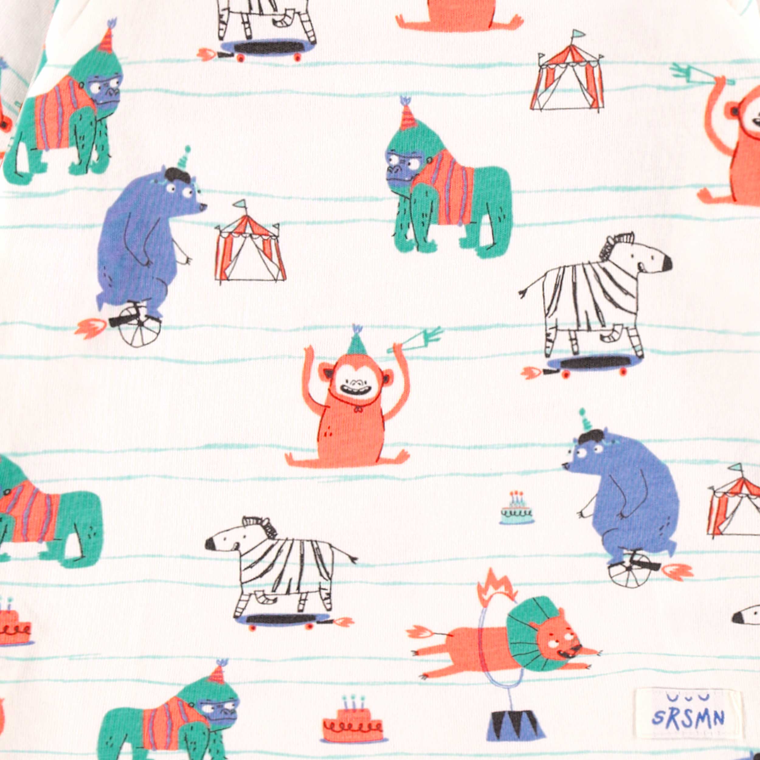 Pyjama deux pièces crème à motifs d’animaux, bébé - Image 6