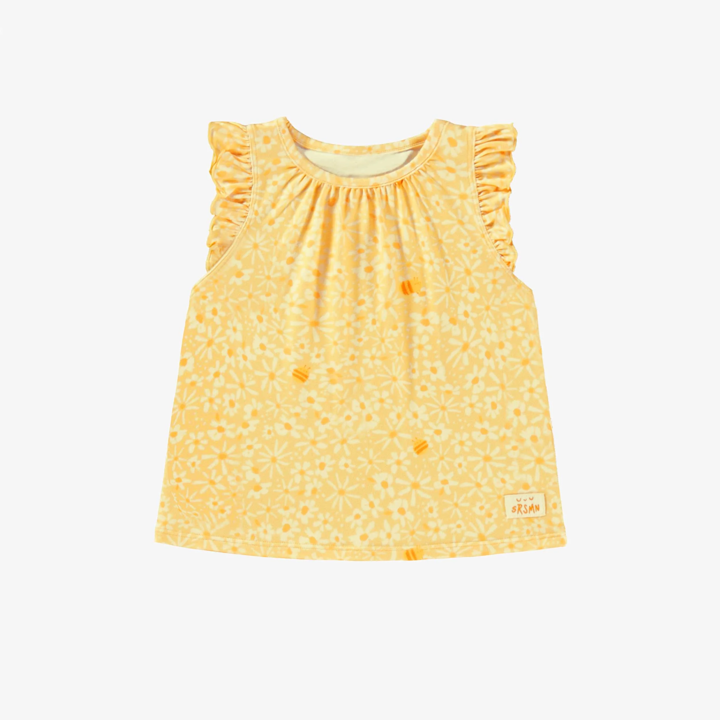 Pyjama deux pièces jaune à motif floral, bébé - Image 2