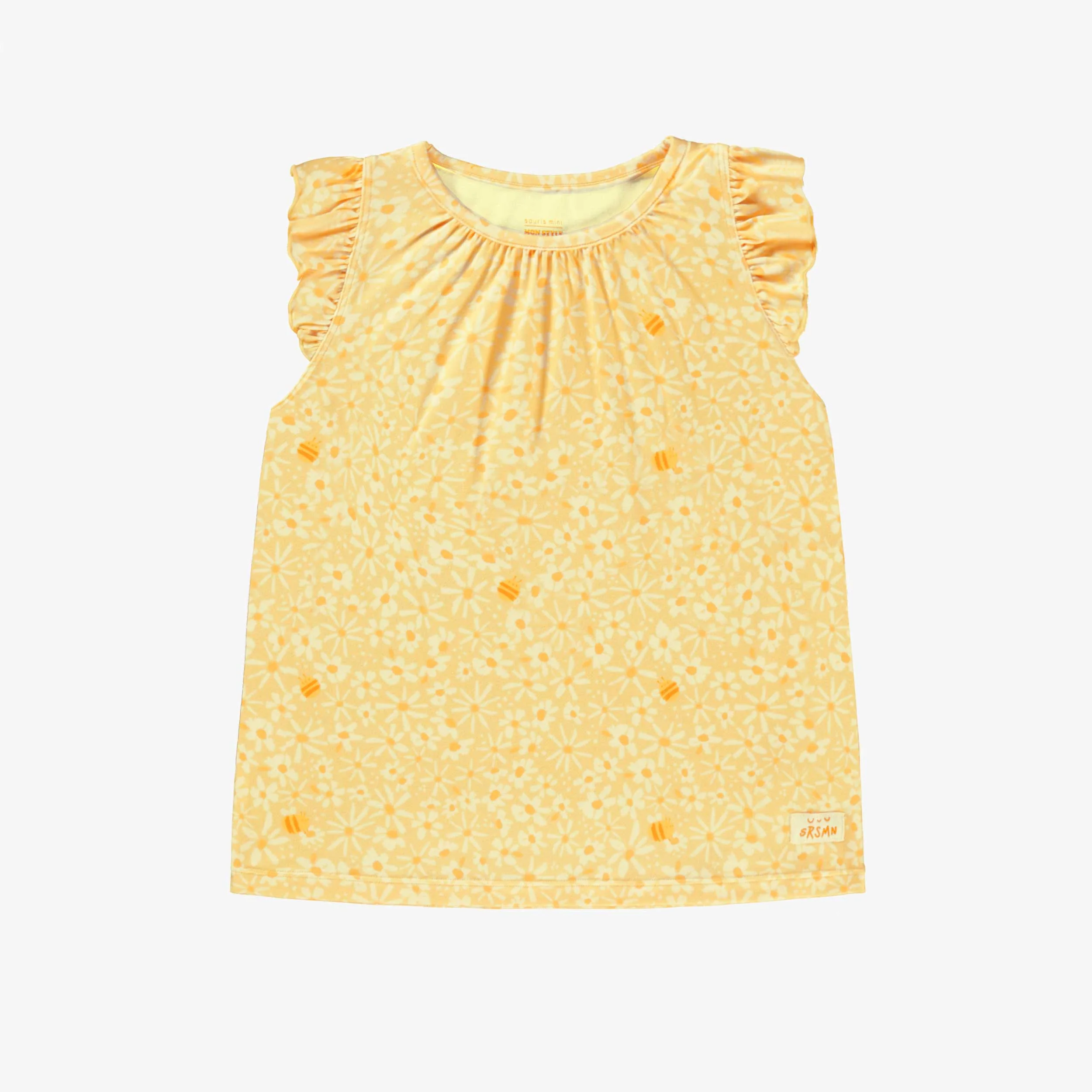 Pyjama deux pièces jaune à motif floral, enfant - Image 5
