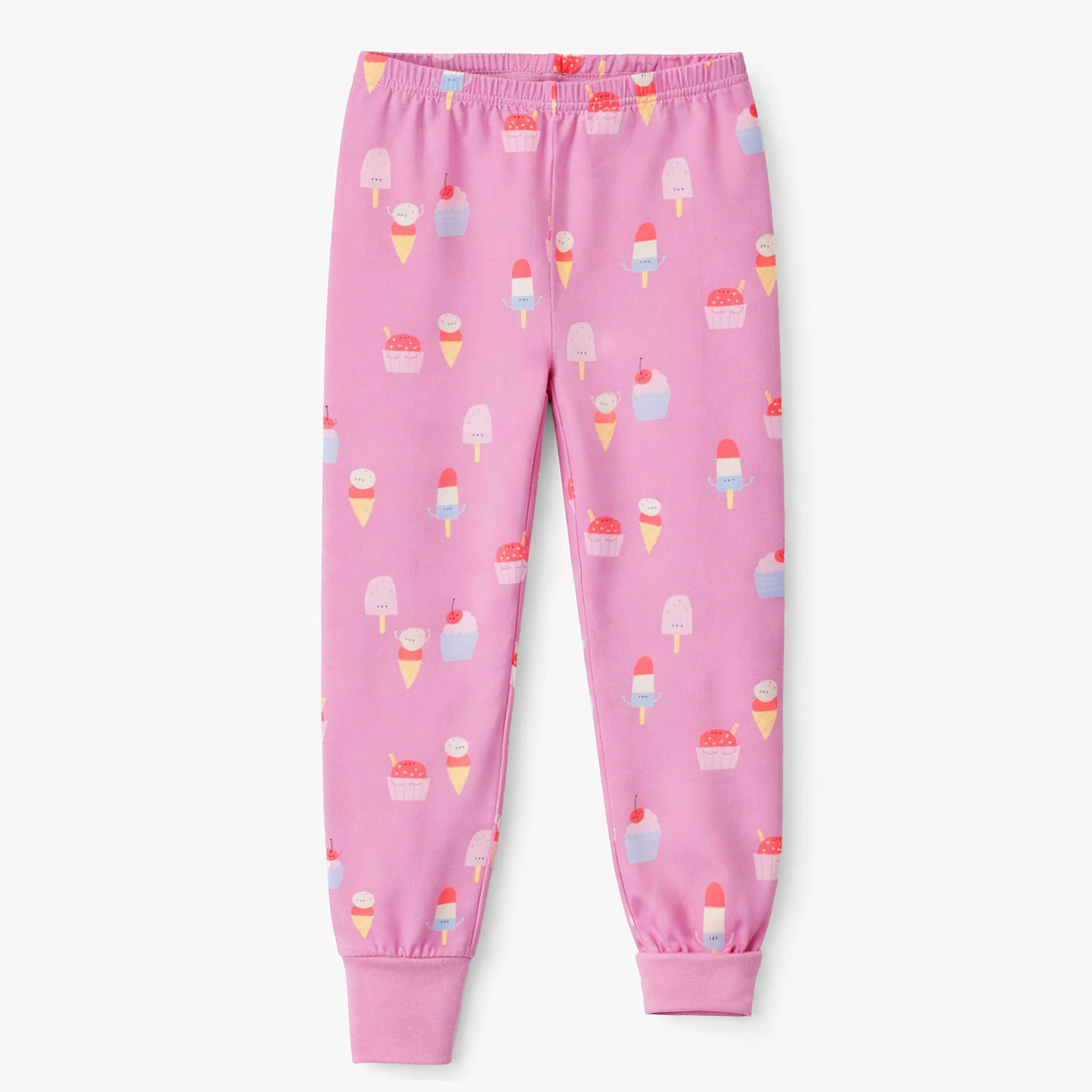 Pyjama deux pièces mauve à motifs de friandises glacées, enfant - Image 4