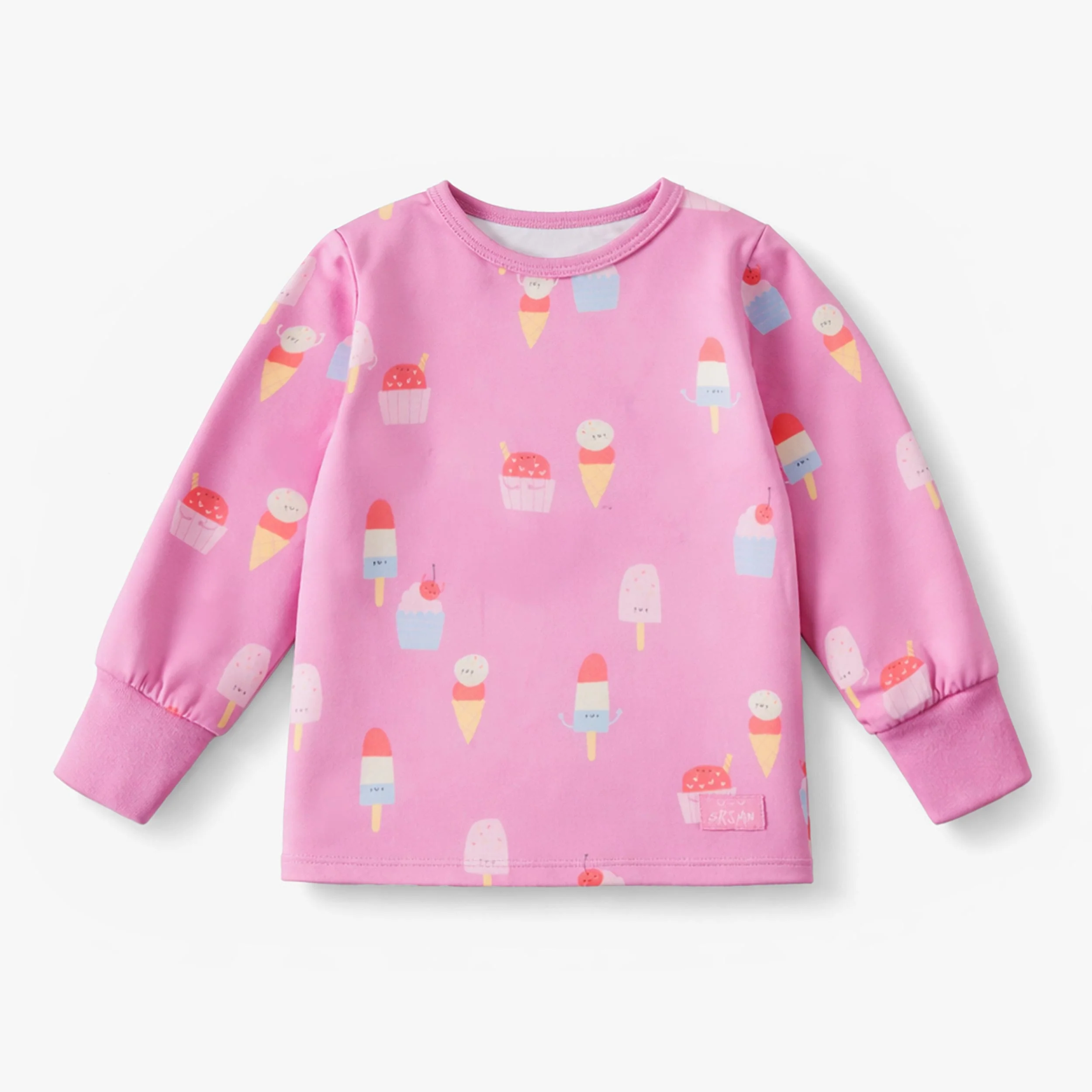 Pyjama deux pièces mauve à motifs de friandises glacées, bébé - Image 4