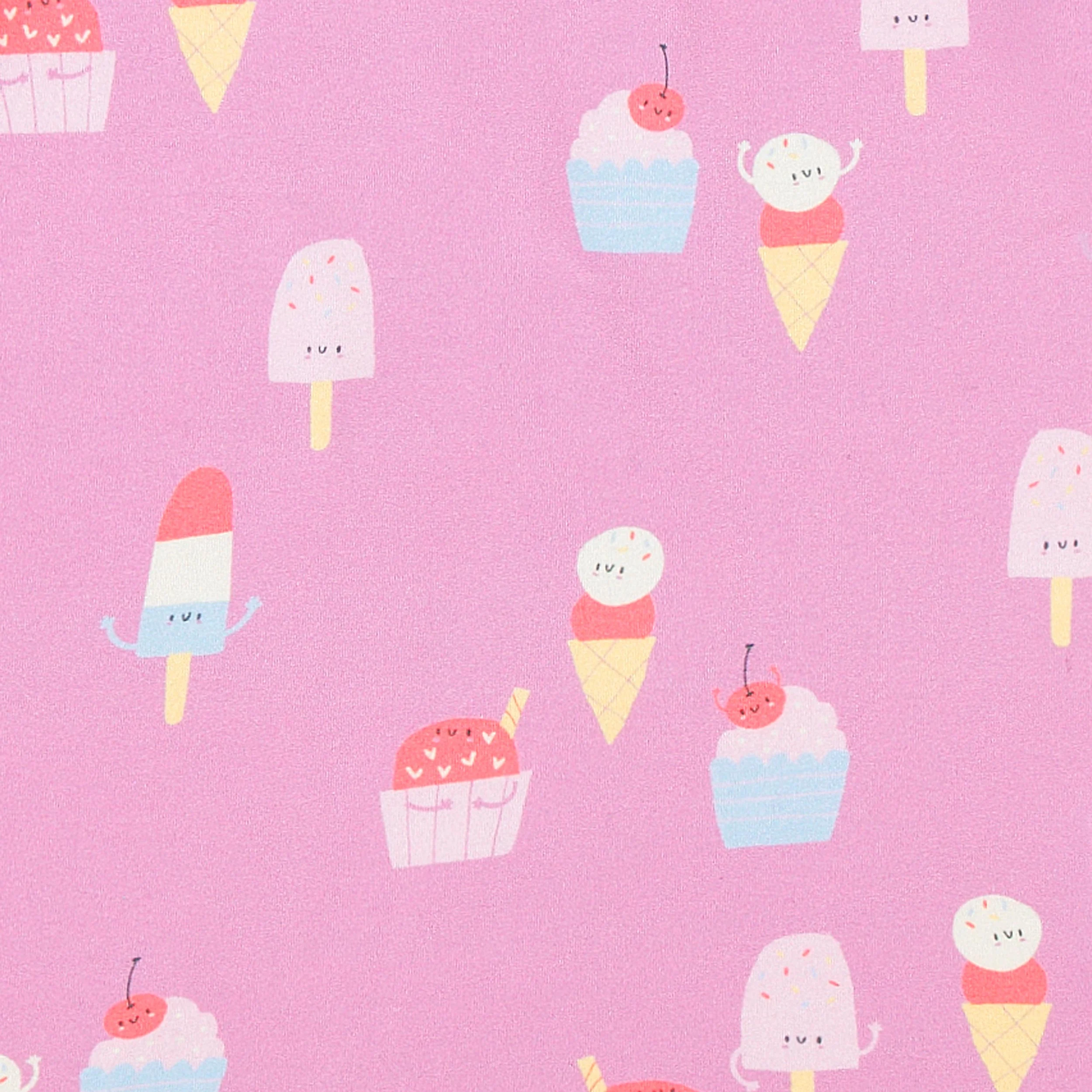 Pyjama deux pièces mauve à motifs de friandises glacées, bébé - Image 6