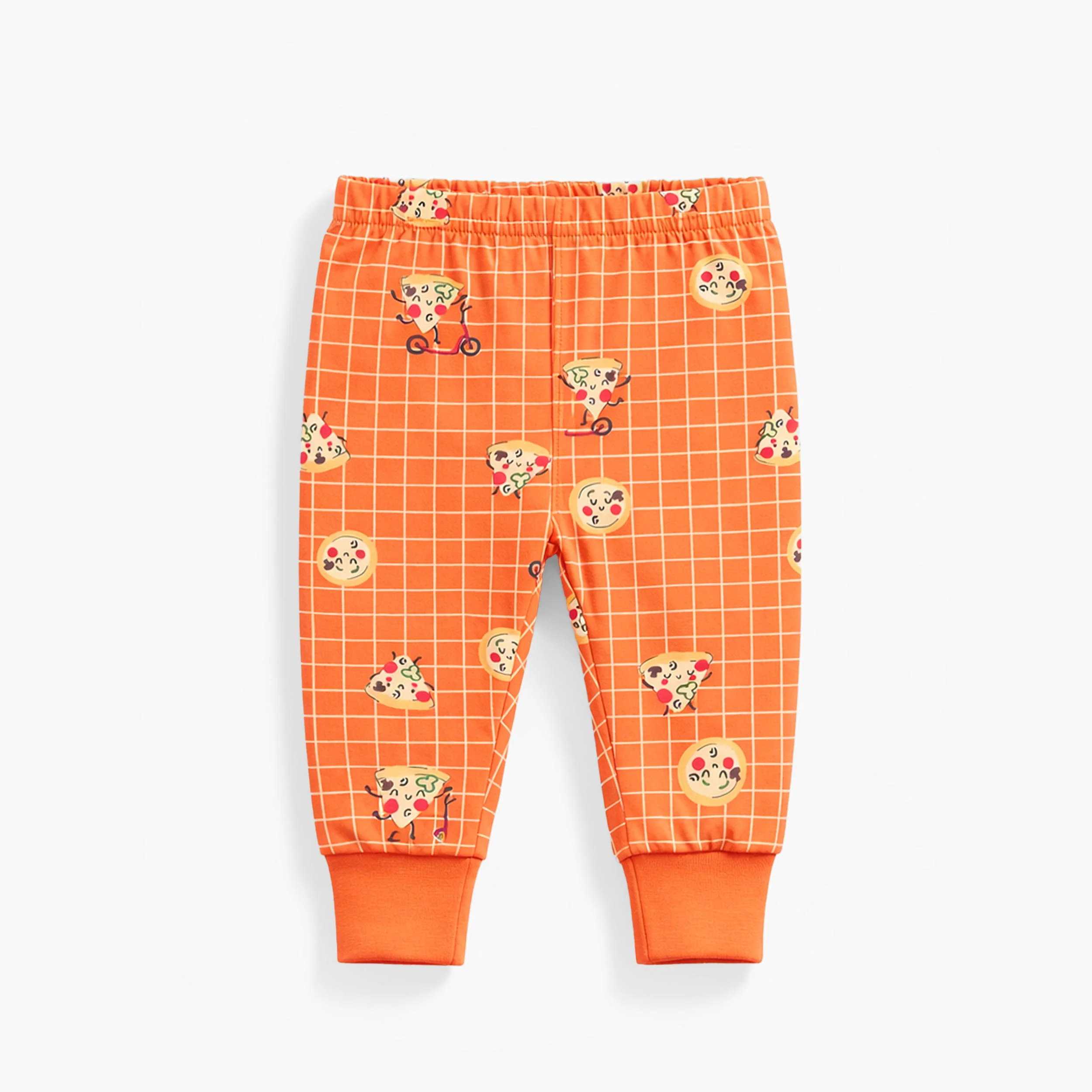 Pyjama deux pièces orange à motifs de pizzas, bébé - Image 12