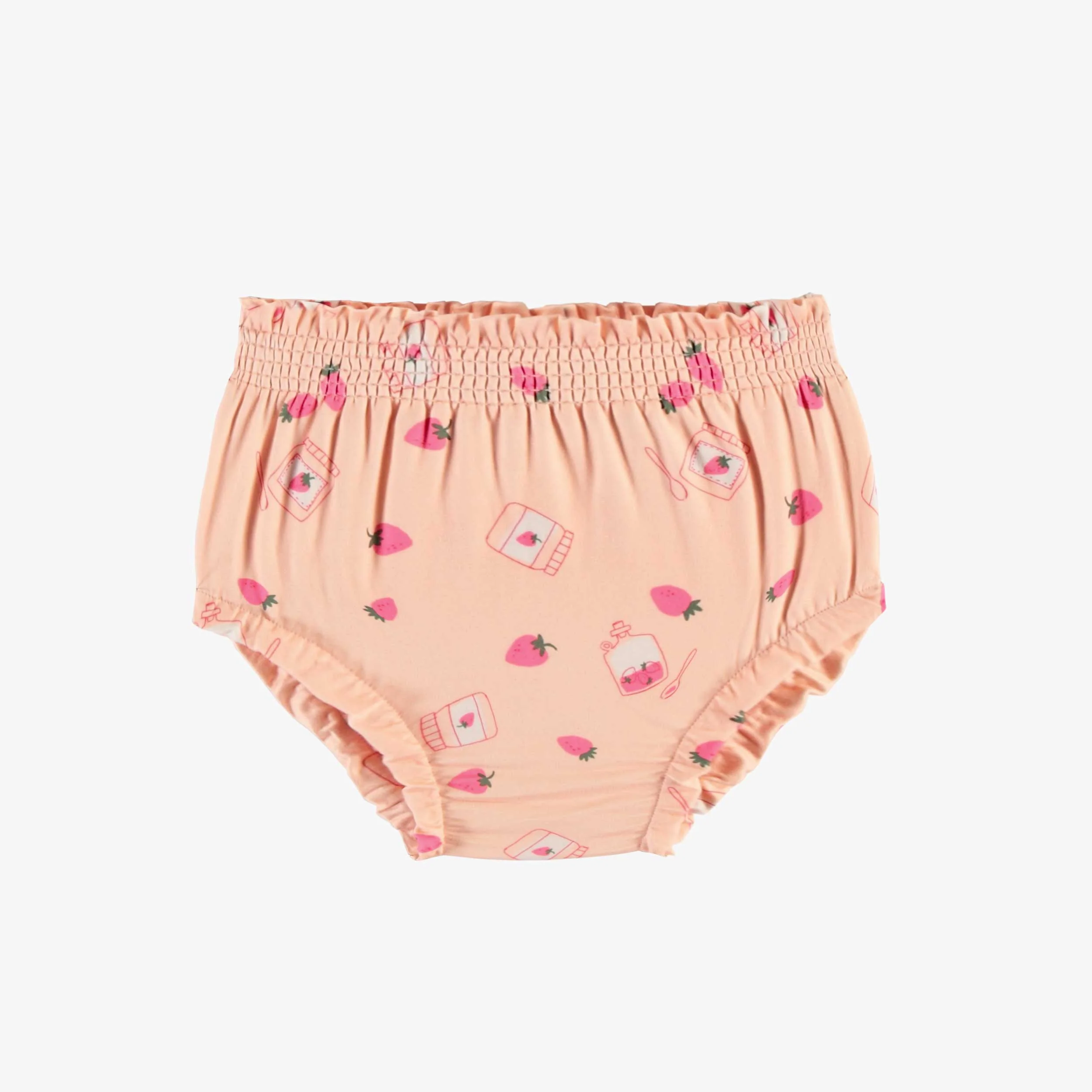 Pyjama deux pièces pêche avec motif de fraises et confitures en doux polyester, bébé - Image 3