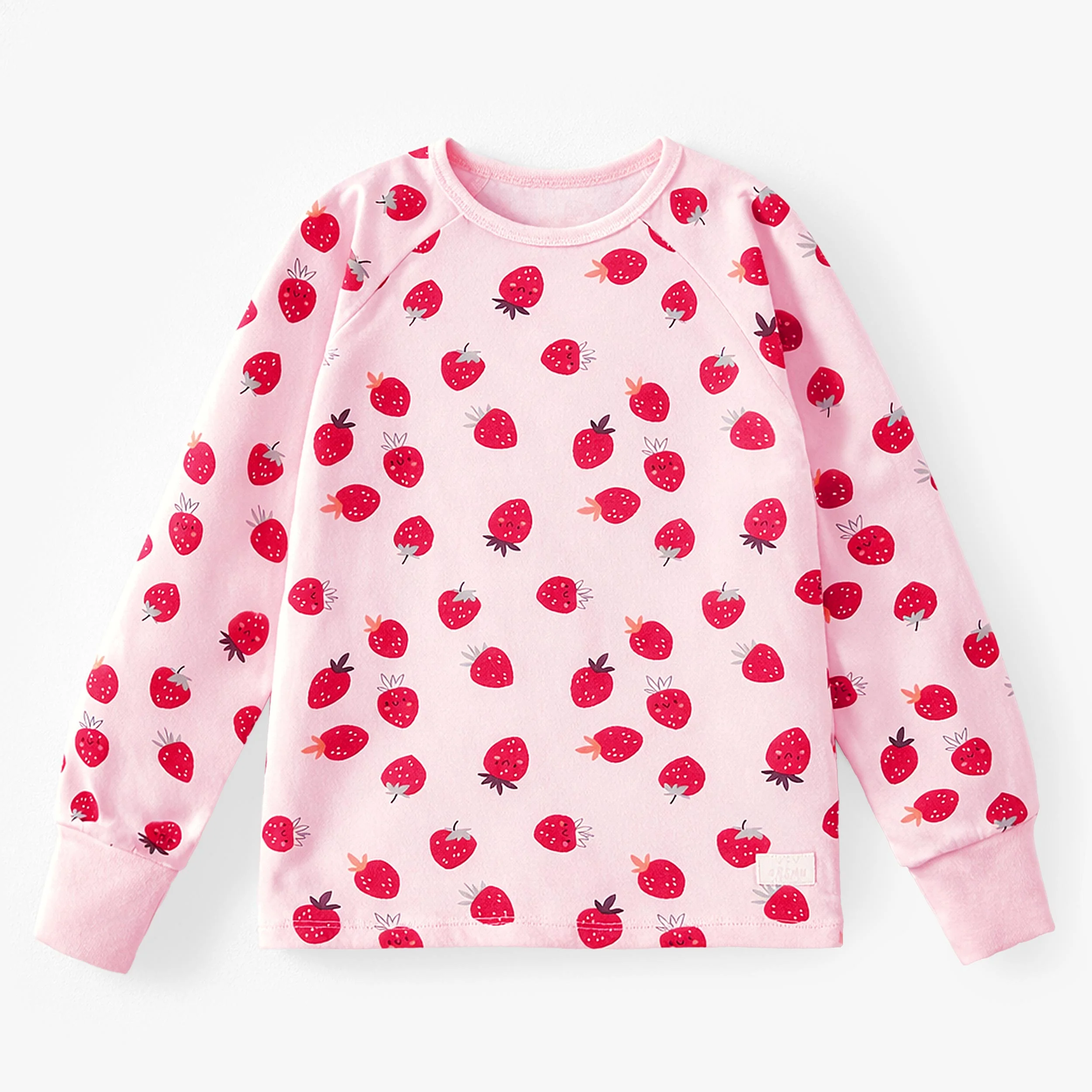 Pyjama deux pièces rose à motifs de fraises, enfant - Image 5