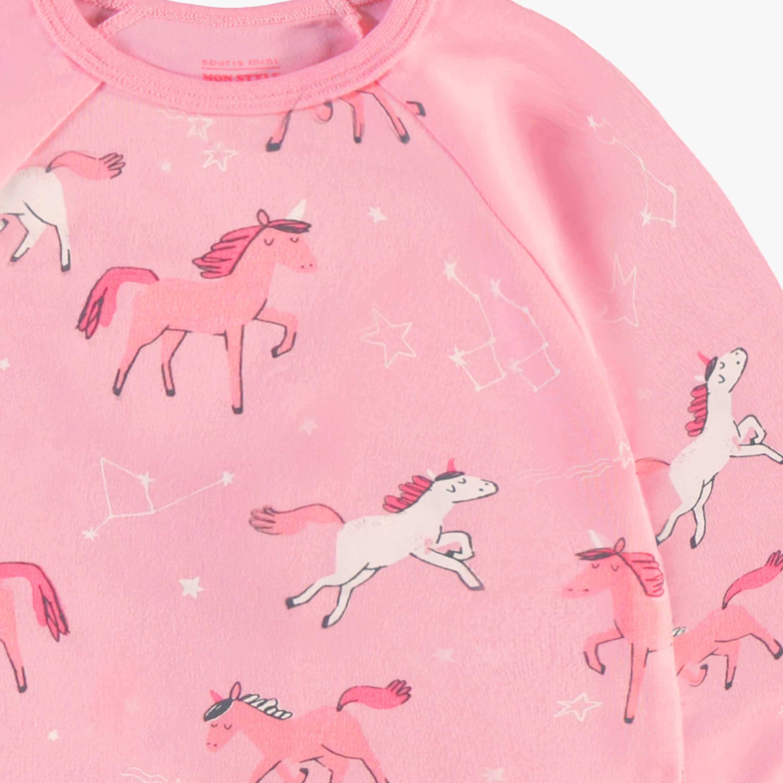 Pyjama deux pièces rose à motifs de licornes, bébé - Image 6