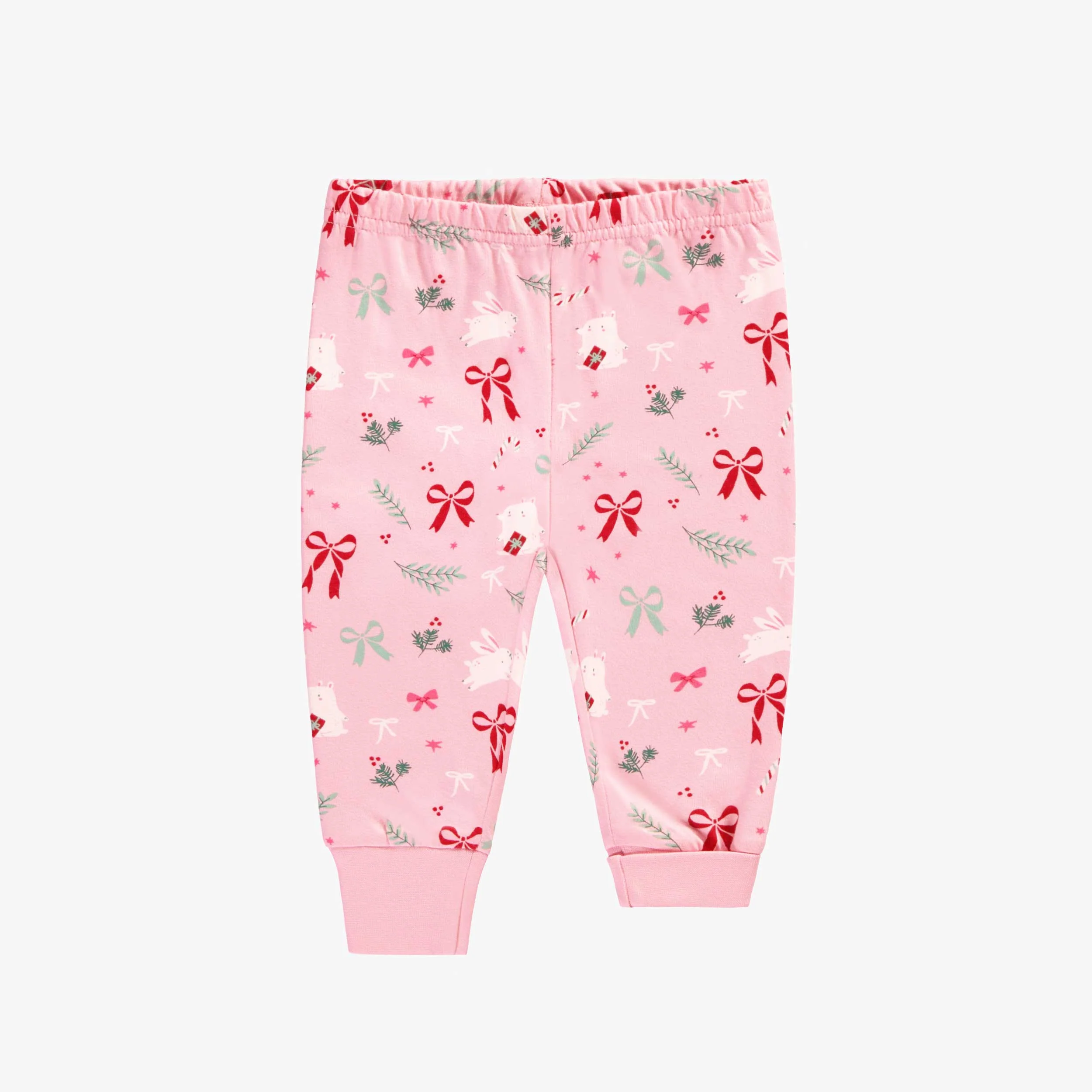 Pyjama deux pièces rose à motifs des Fêtes, bébé - Image 5
