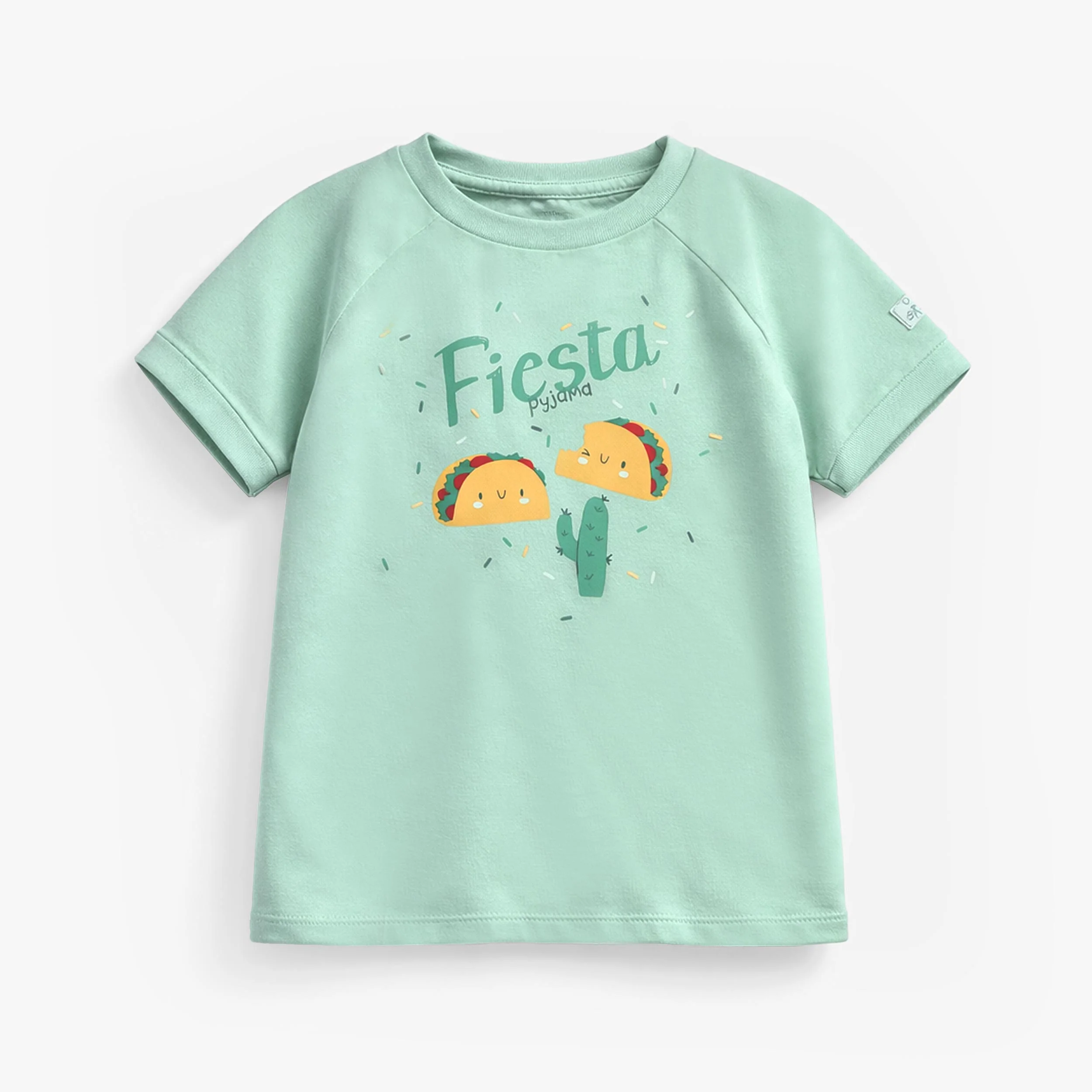 Pyjama deux pièces vert à motifs fiesta, enfant - Image 7
