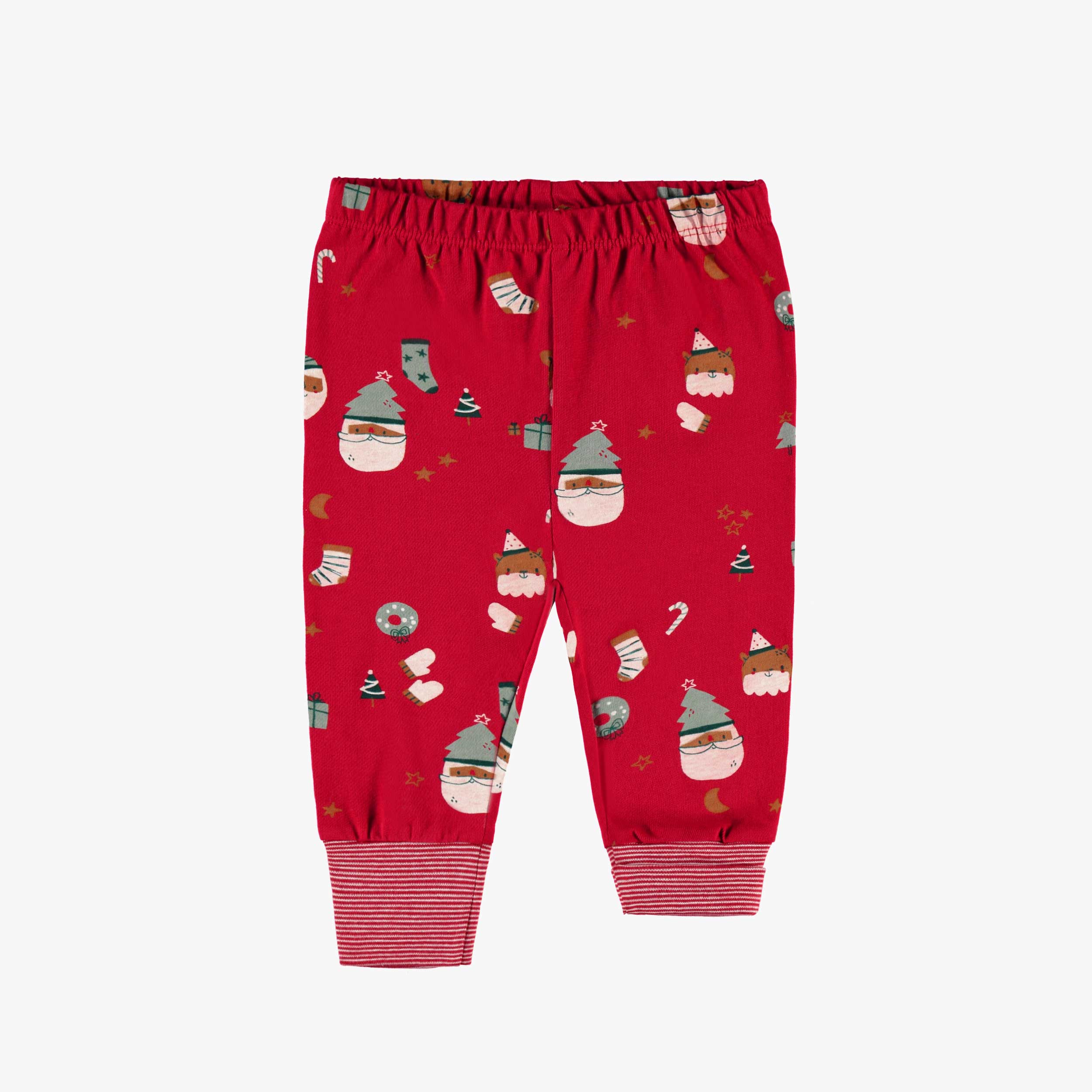 Pyjama deux pièces rouge à motifs festifs, bébé - Image 7