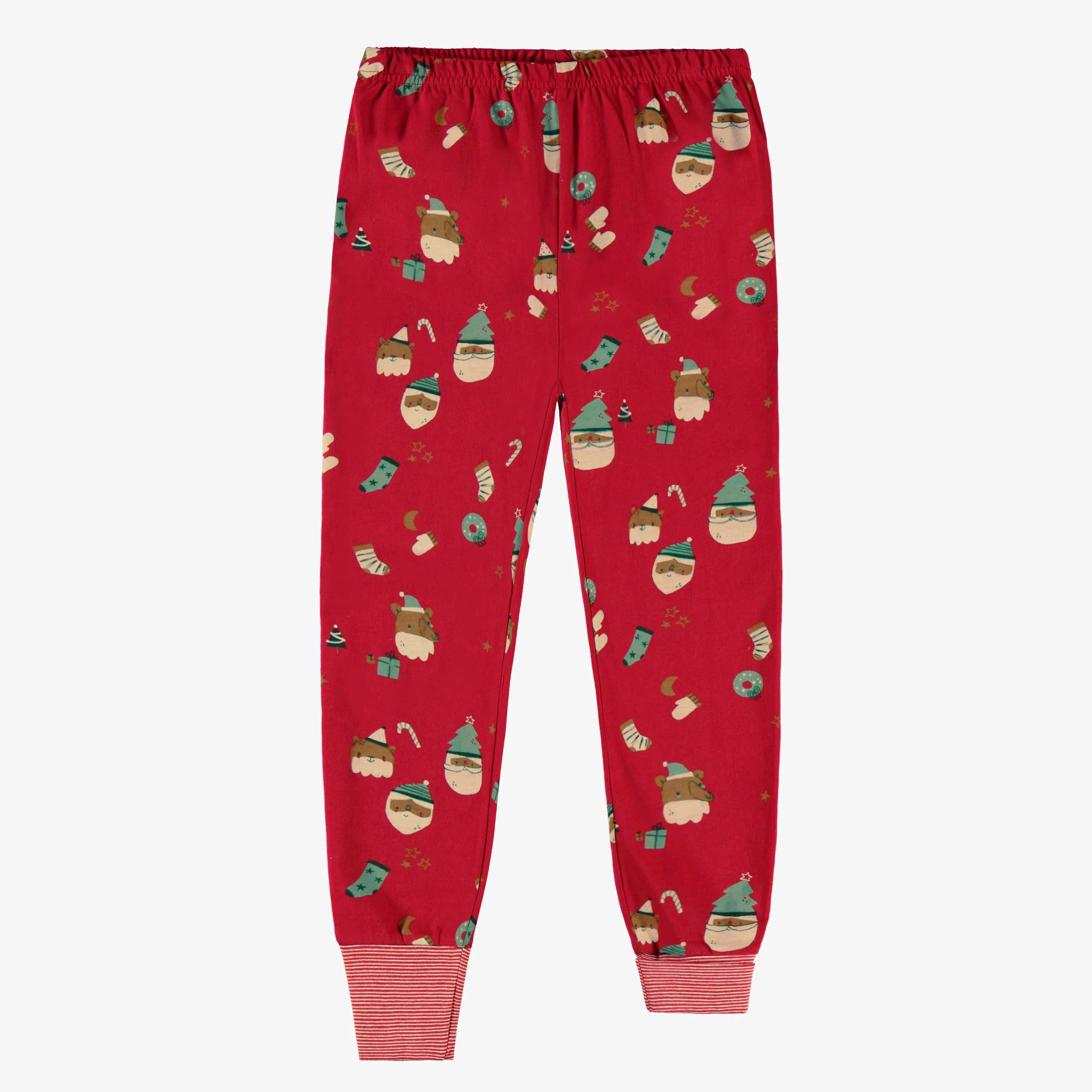 Pyjama deux pièces rouge à motifs des Fêtes, enfant - Image 5