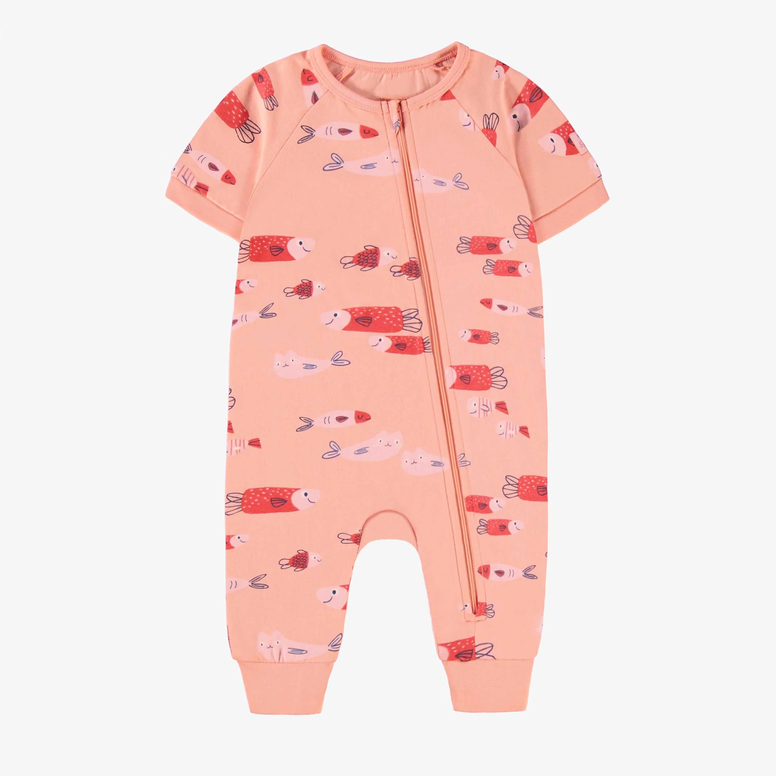 Pyjama une-pièce rose à motifs, bébé