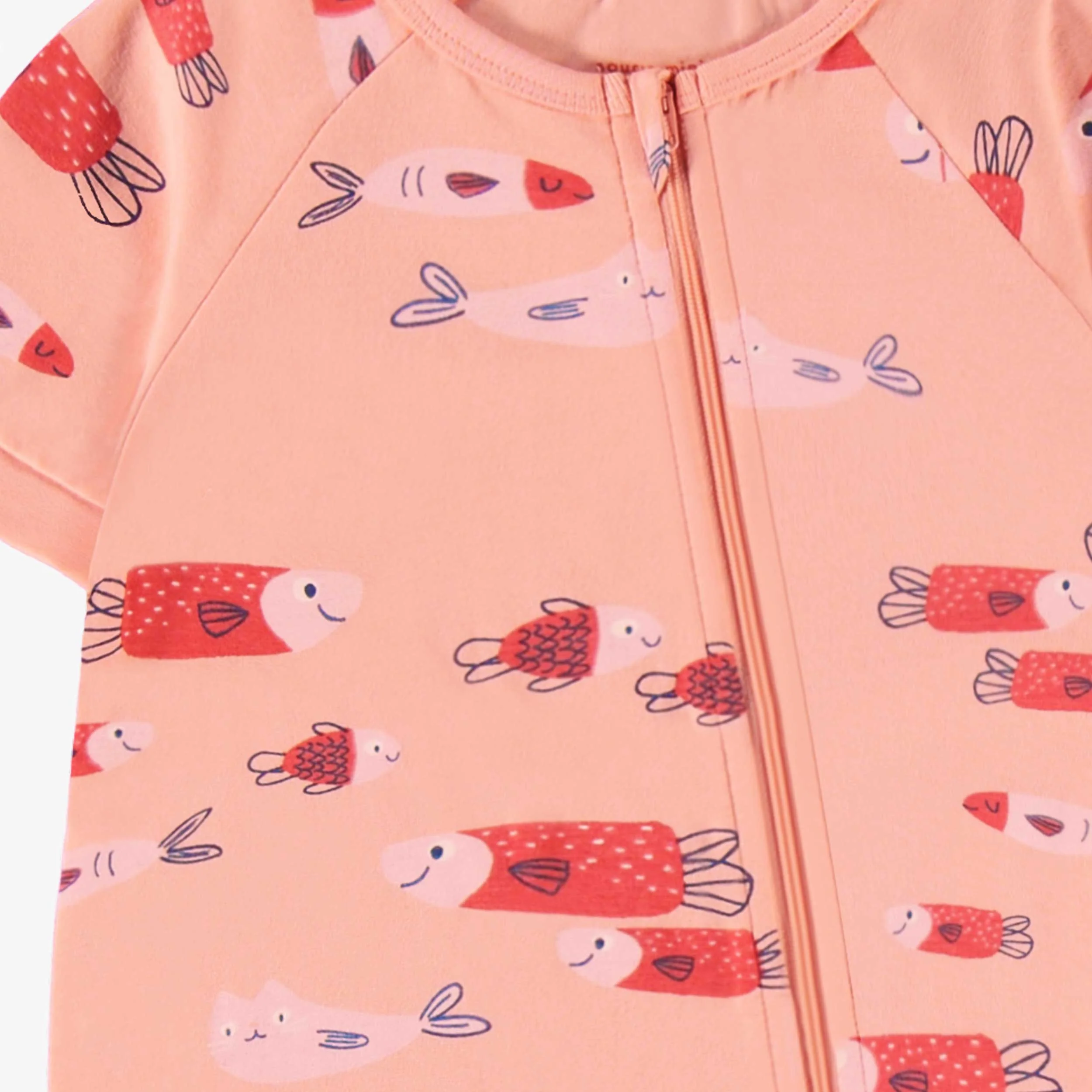Pyjama une-pièce rose à motifs, bébé - Image 2