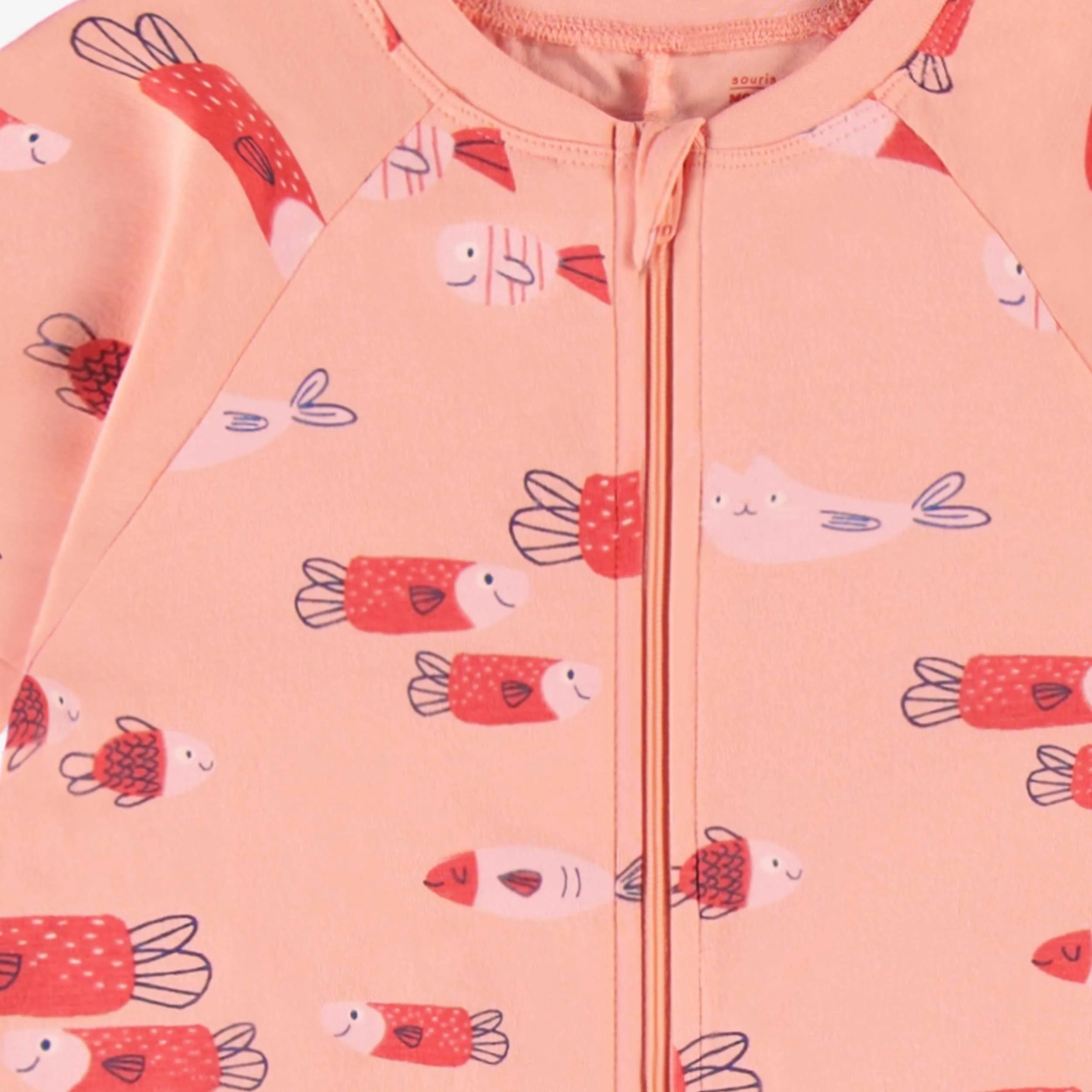 Pyjama une-pièce rose à motifs, enfant - Image 3